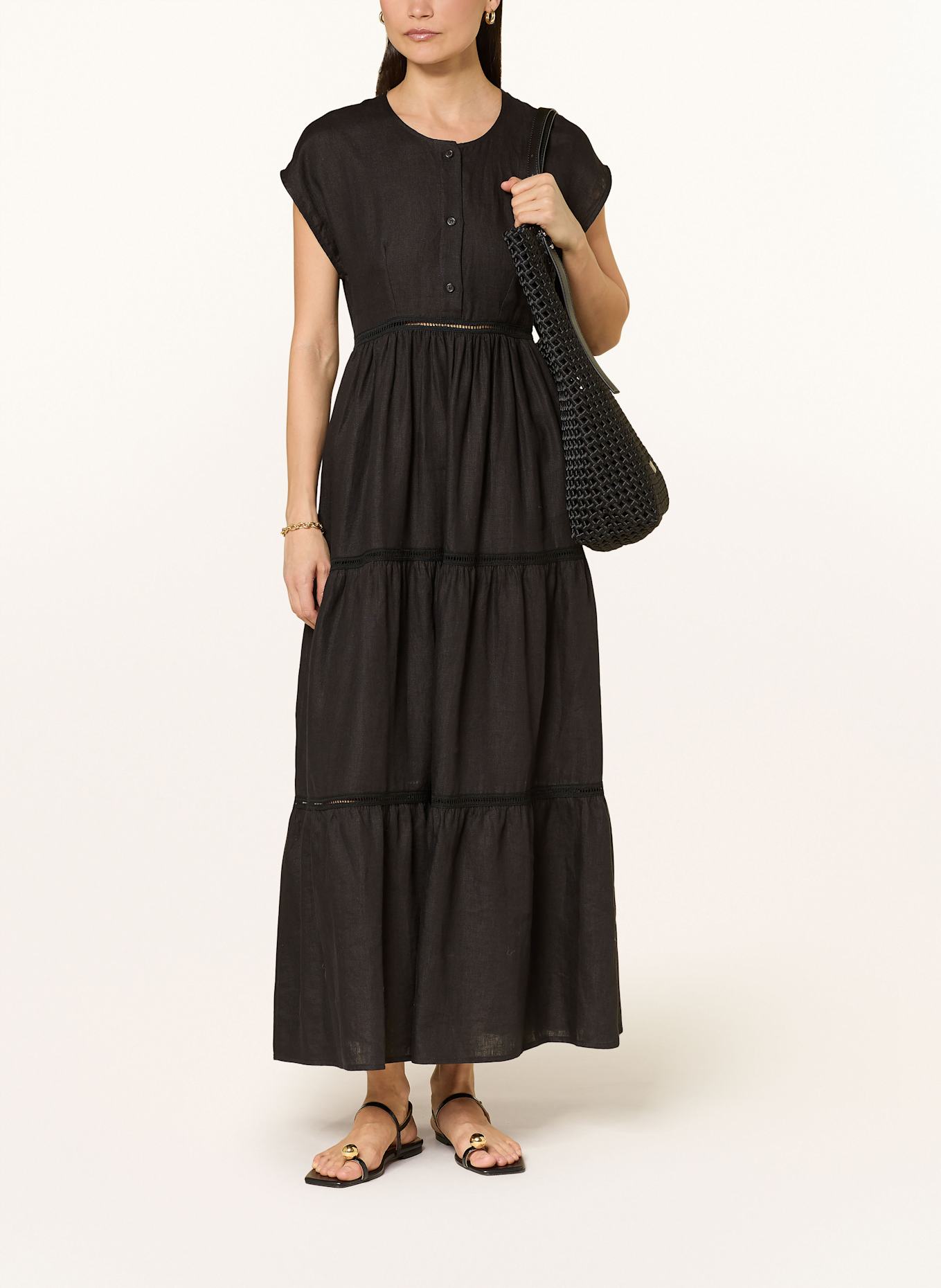 lilienfels Leinenkleid: SCHWARZ