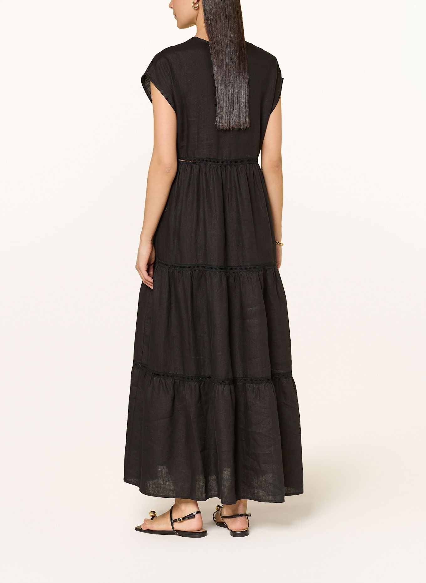 lilienfels Leinenkleid: SCHWARZ