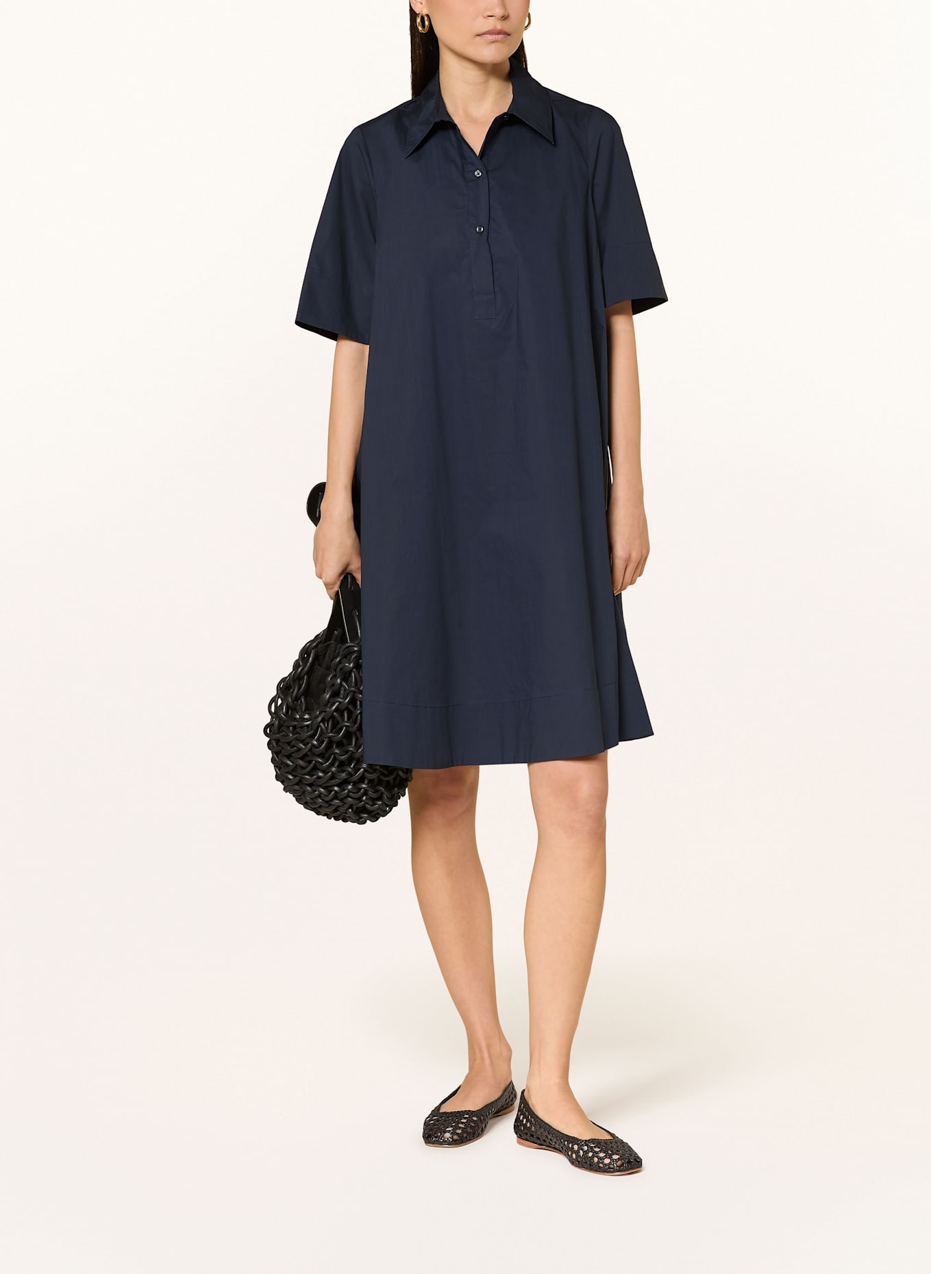 lilienfels Hemdblusenkleid: DUNKELBLAU