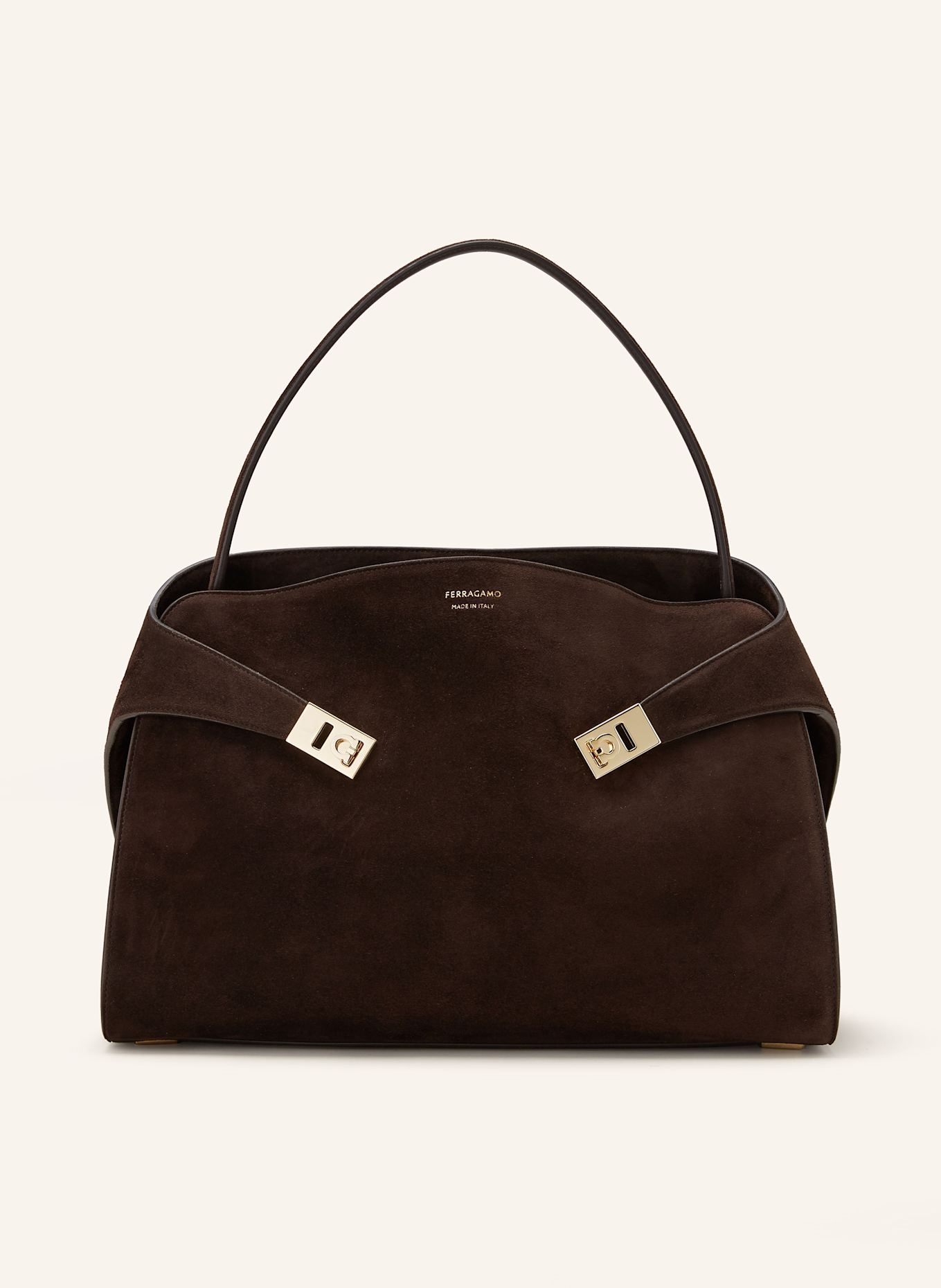 FERRAGAMO Shoulder bag HUG: DARK BROWN