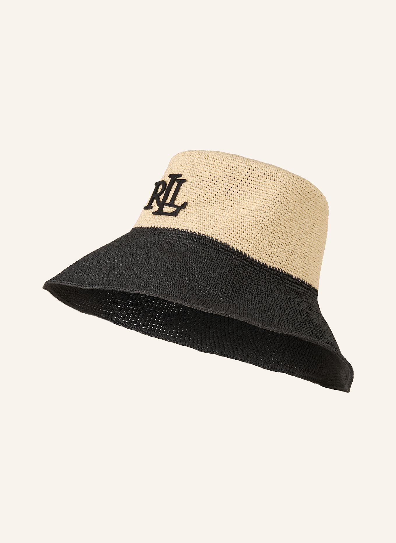 LAUREN RALPH LAUREN Straw hat: CREAM / BLACK