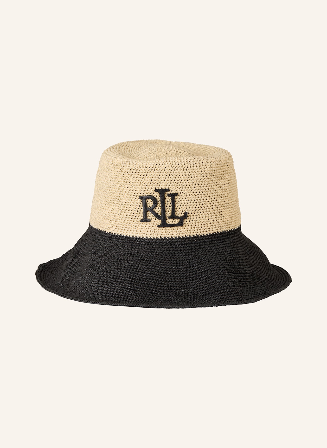 LAUREN RALPH LAUREN Straw hat: CREAM / BLACK