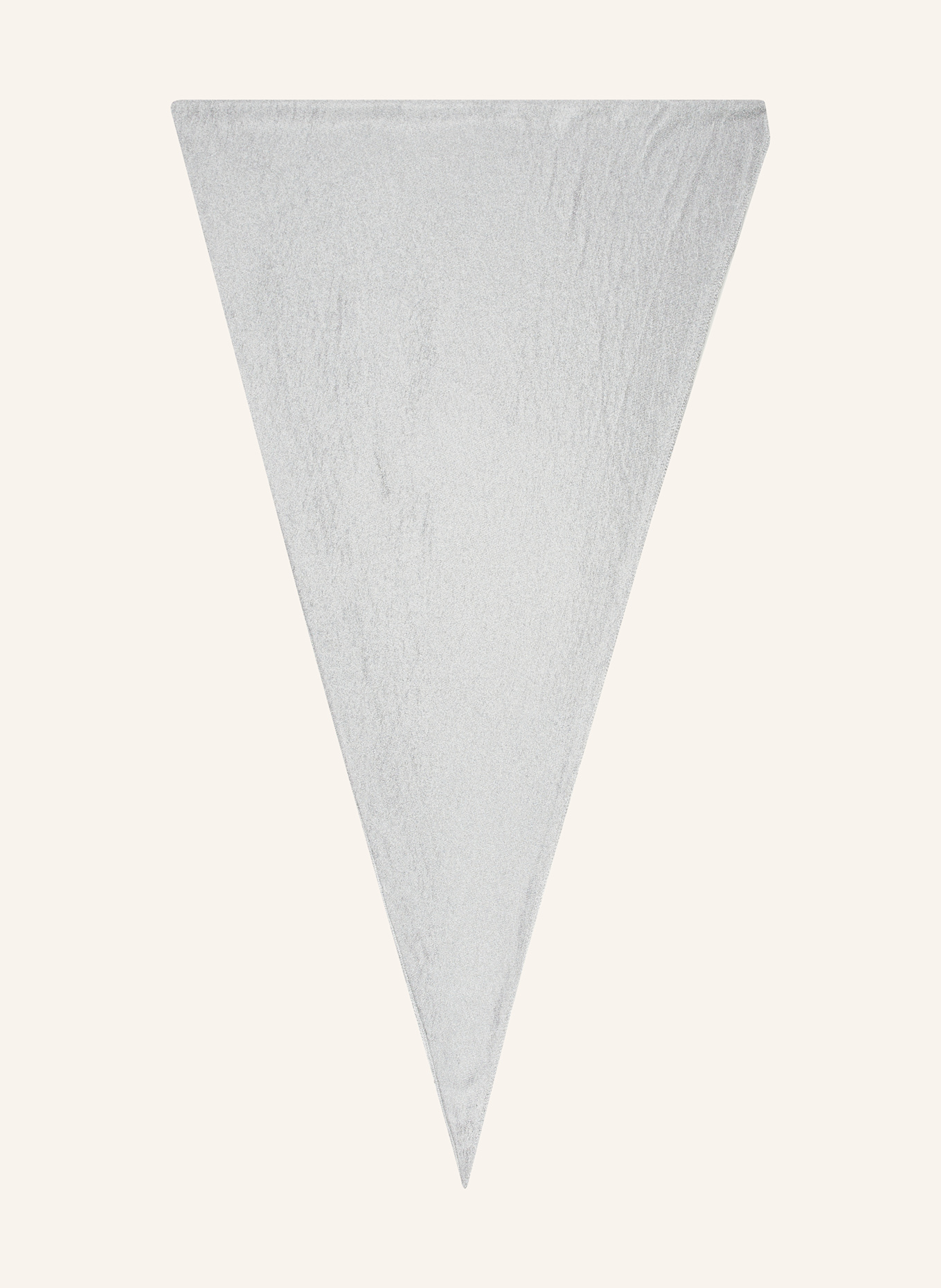 LAUREN RALPH LAUREN Triangular scarf with glitter thread: SILVER