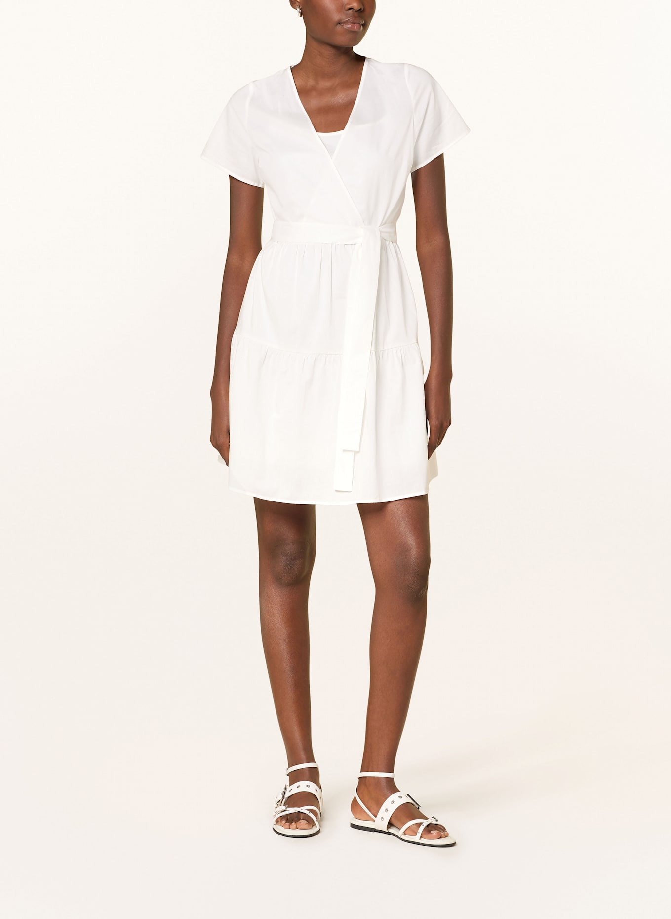 HUGO Kleid KILISA mit Rüschen: WEISS