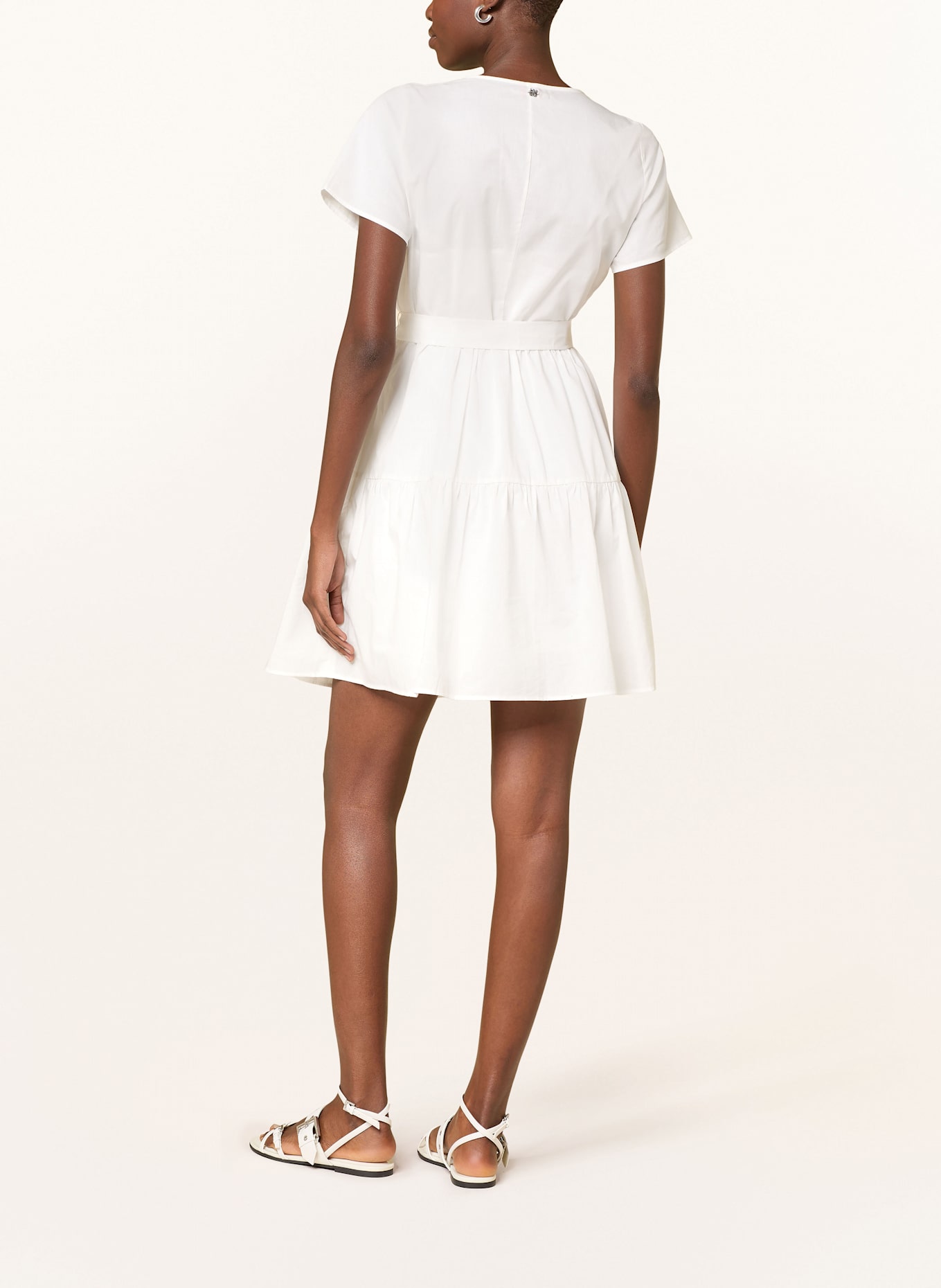 HUGO Kleid KILISA mit Rüschen: WEISS