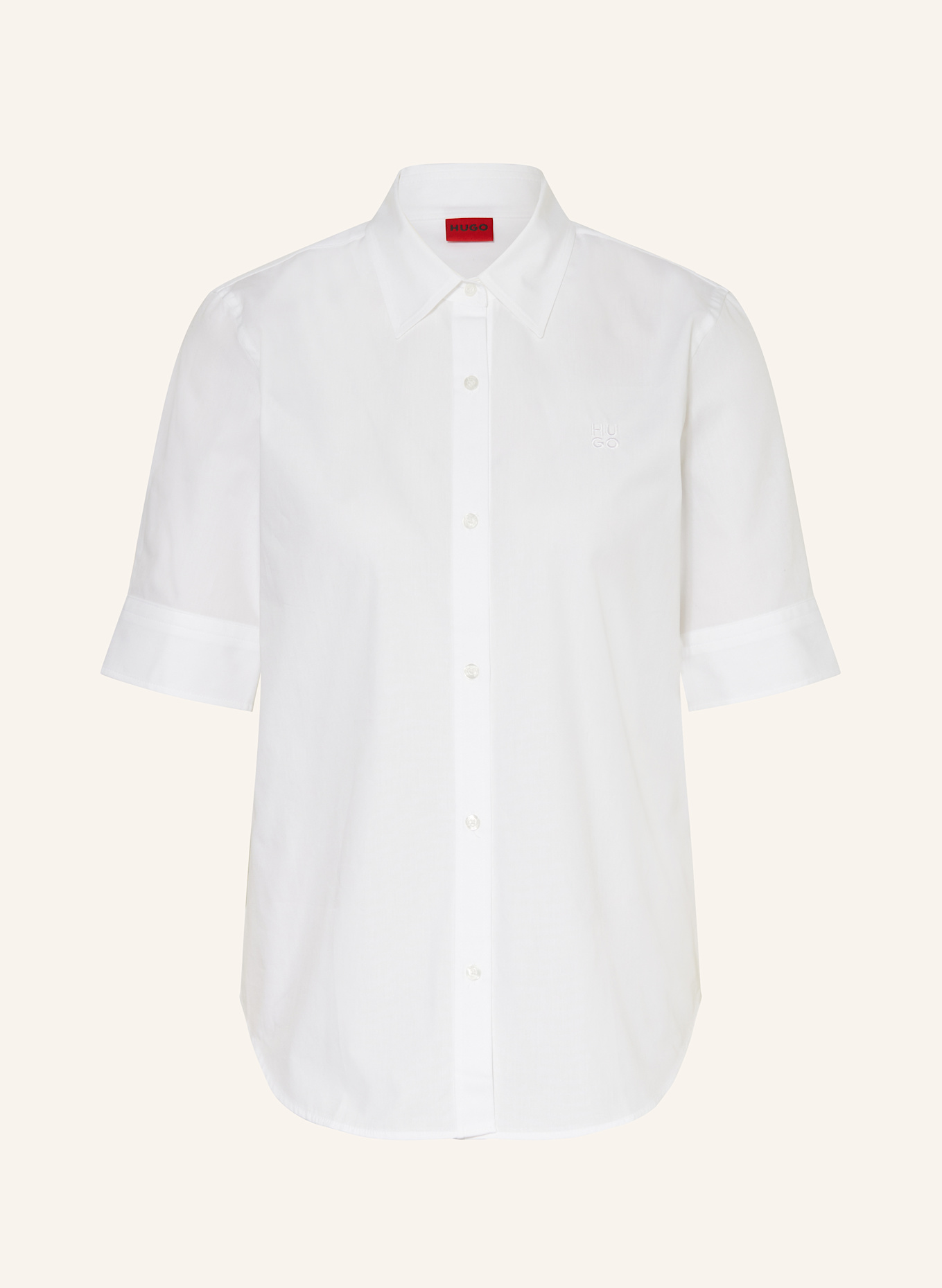 HUGO Košilová halenka THE SUMMER SHIRT: BÍLÁ