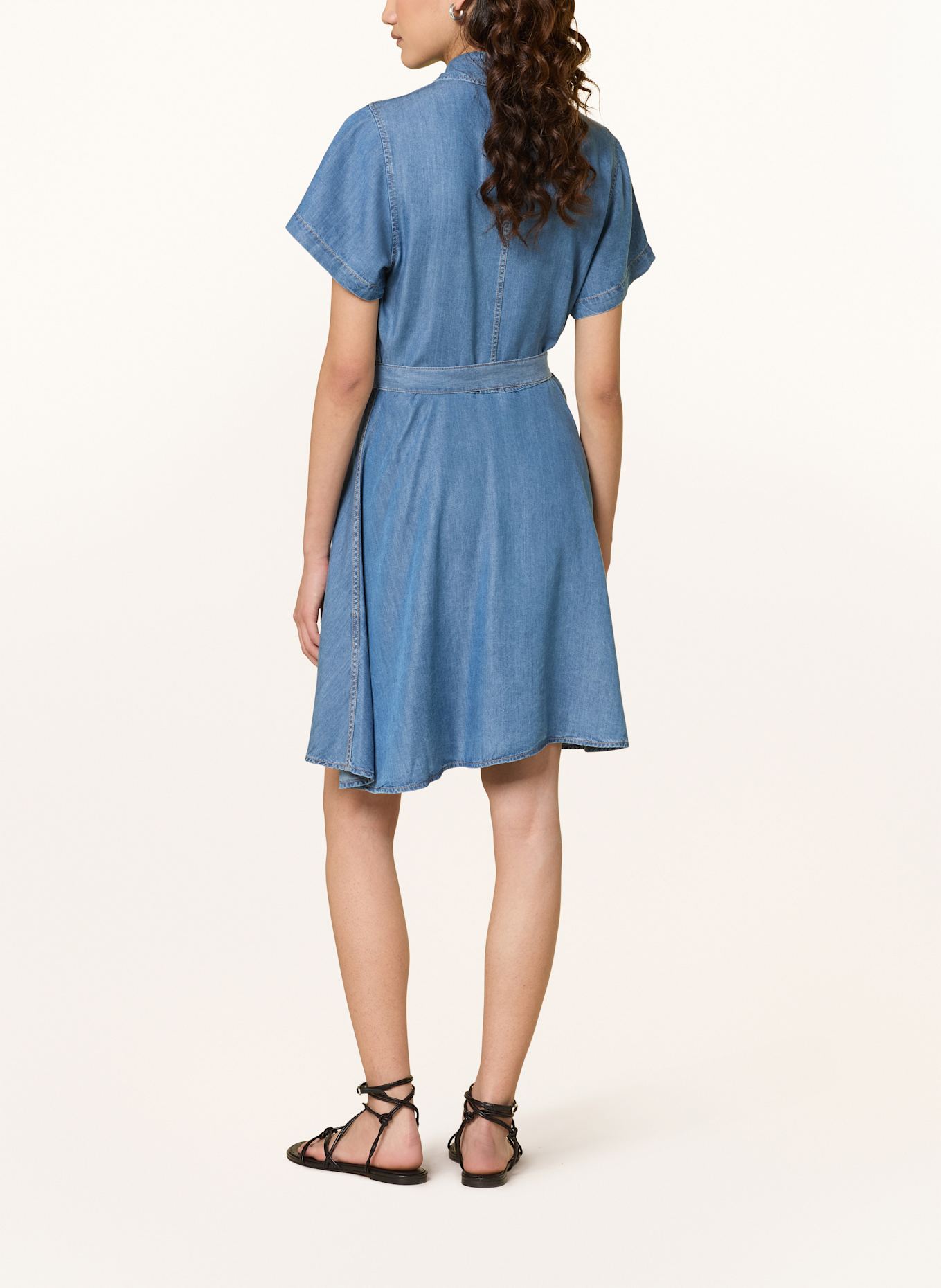 HUGO Hemdblusenkleid KASTAMI in Jeansoptik: BLAU