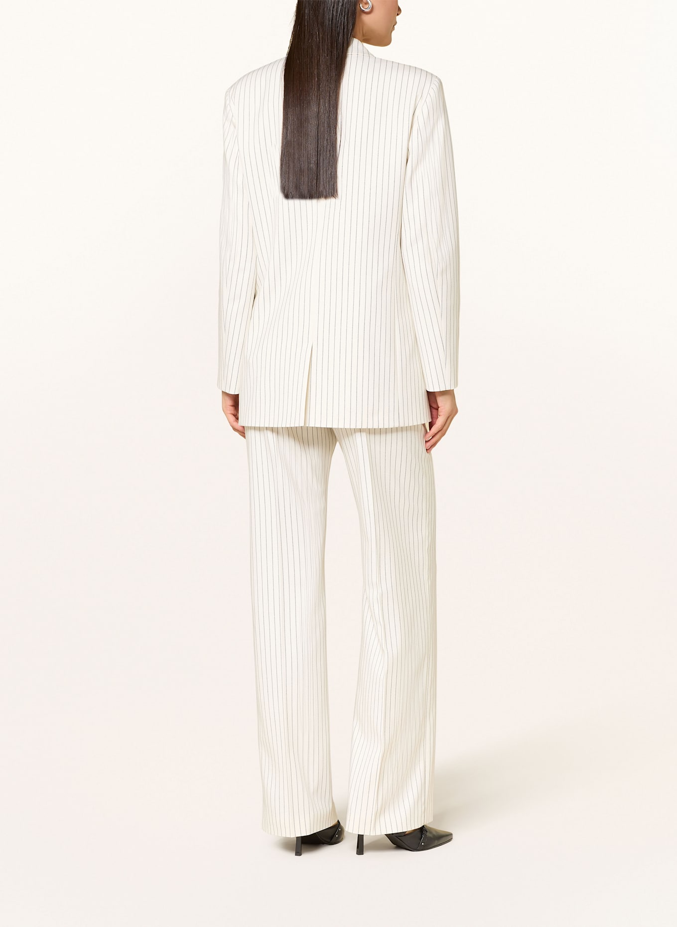 HUGO Wide leg trousers HAMBALI: BEIGE/ BLACK