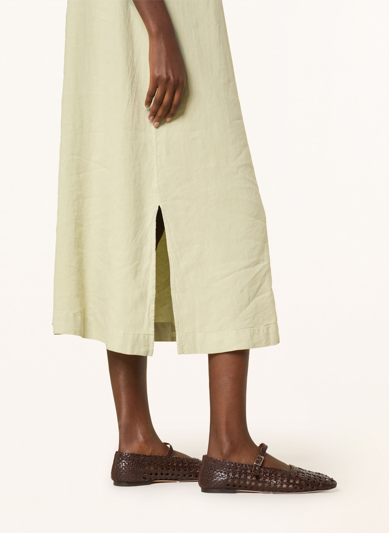 MOS MOSH Kleid MMNULA mit Leinen: HELLGRÜN