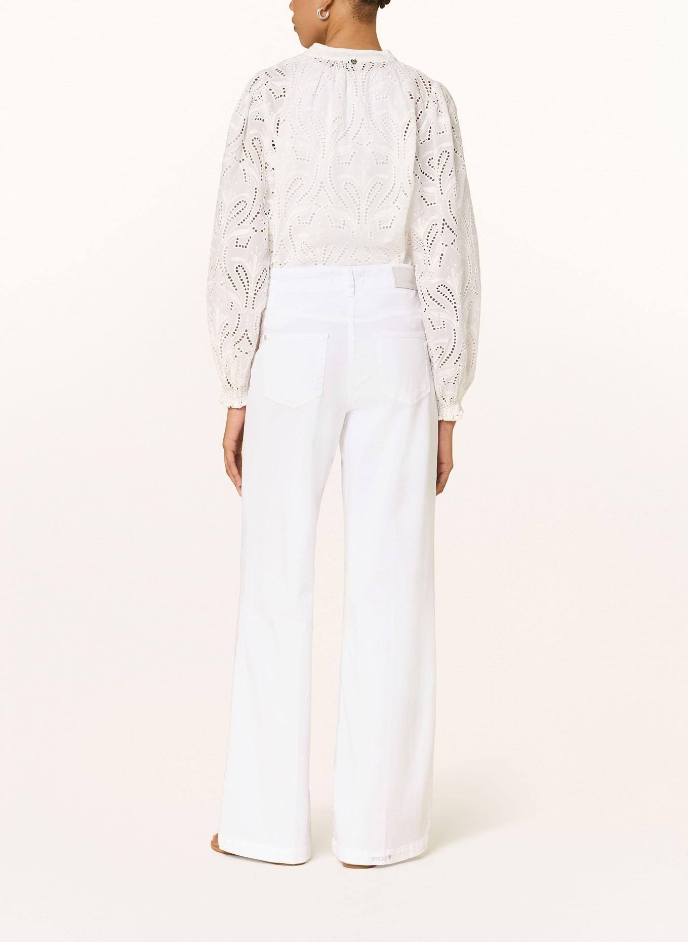 MOS MOSH Blusenshirt MMTAZZIN mit Lochstickereien: WEISS