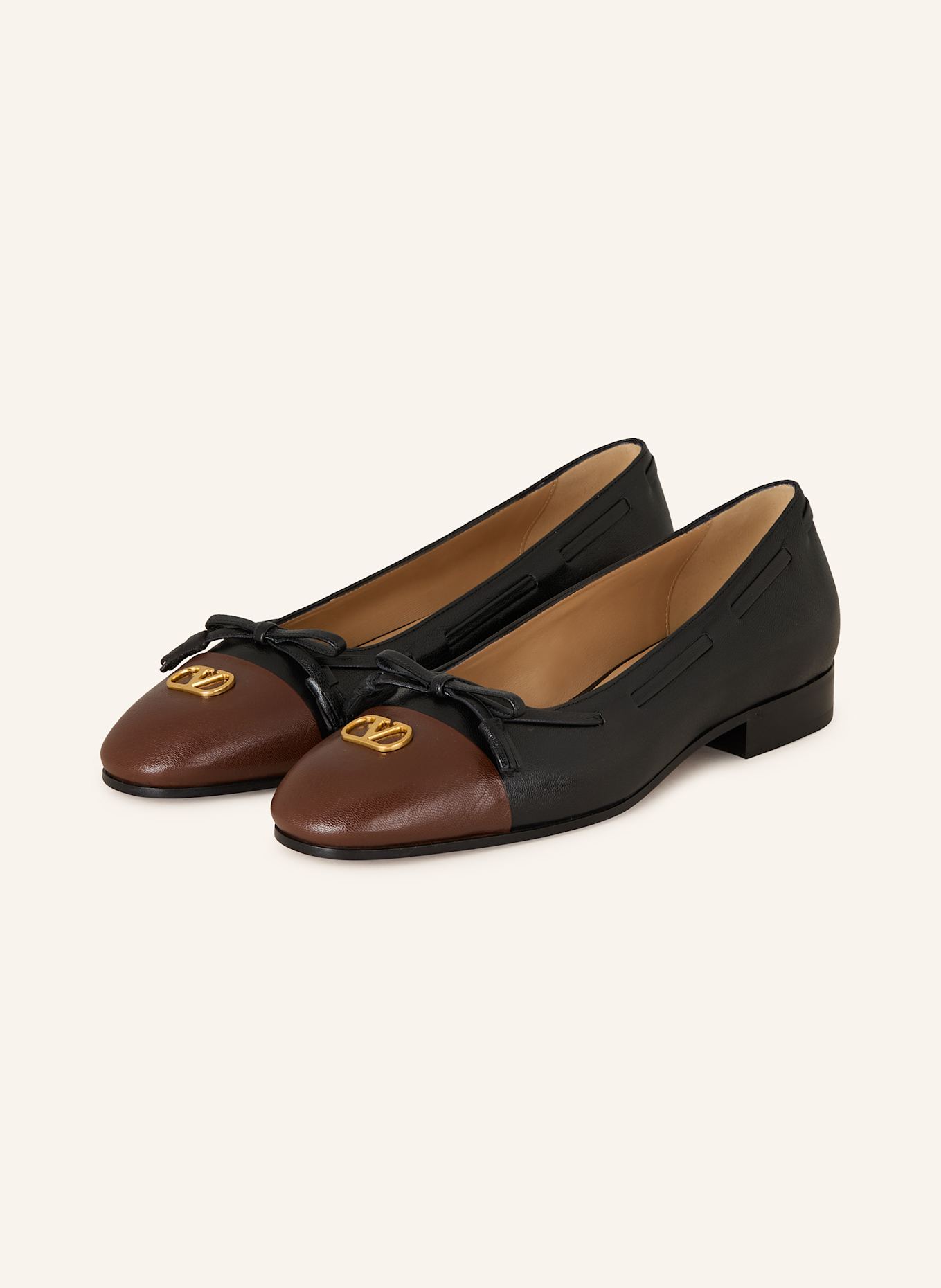 VALENTINO GARAVANI Slipper VG VALET DU ROI: SCHWARZ/ BRAUN