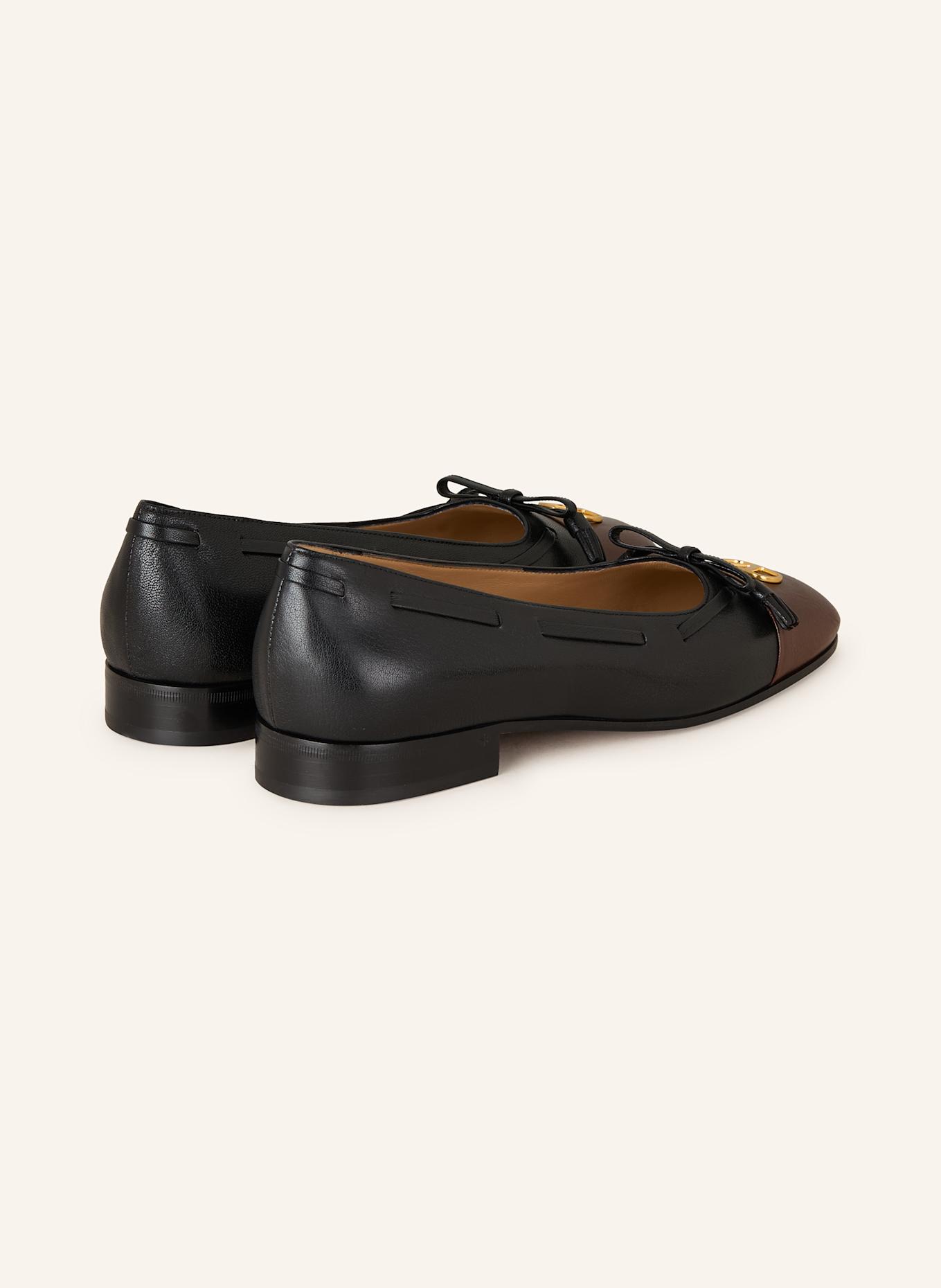 VALENTINO GARAVANI Slipper VG VALET DU ROI: SCHWARZ/ BRAUN