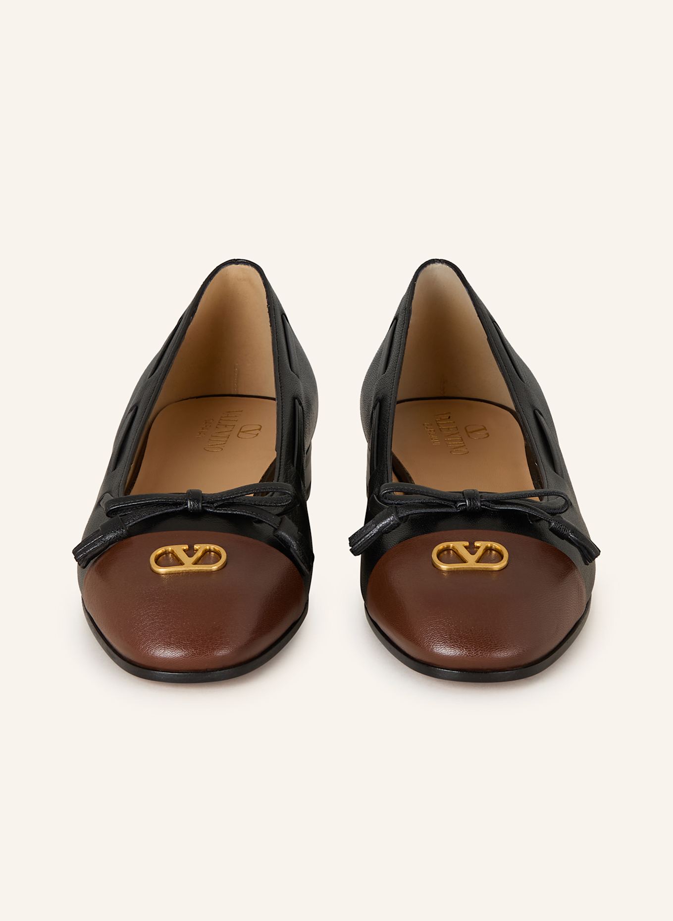VALENTINO GARAVANI Slipper VG VALET DU ROI: SCHWARZ/ BRAUN