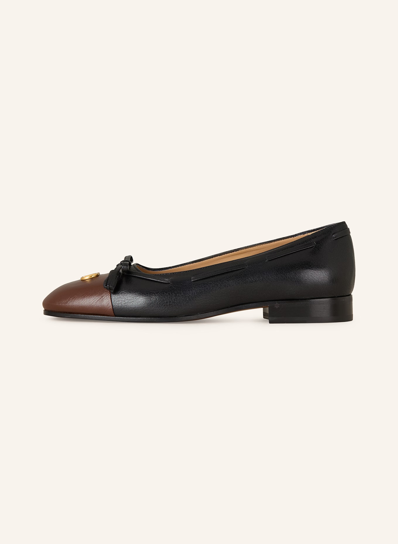 VALENTINO GARAVANI Slipper VG VALET DU ROI: SCHWARZ/ BRAUN