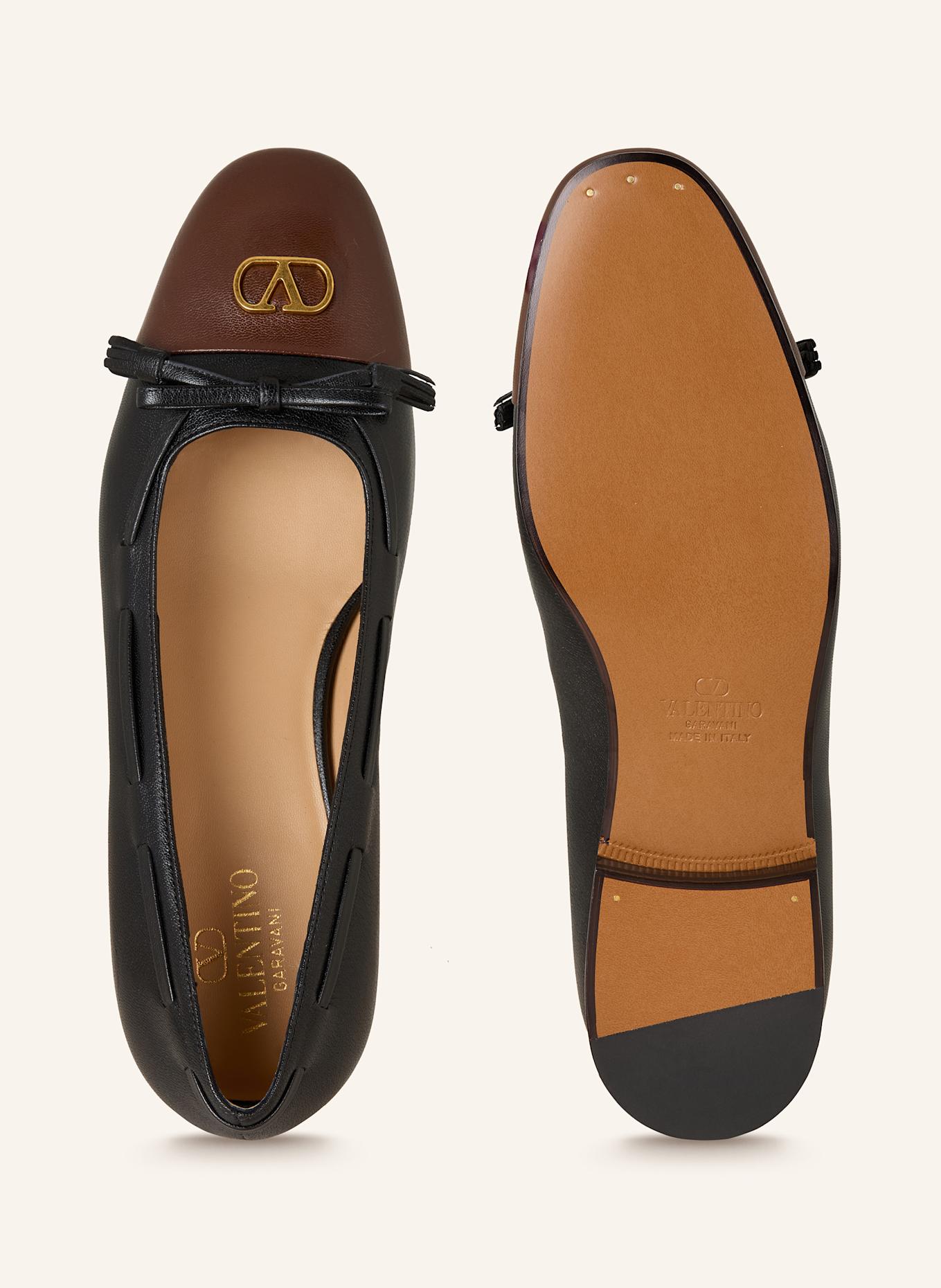 VALENTINO GARAVANI Slipper VG VALET DU ROI: SCHWARZ/ BRAUN
