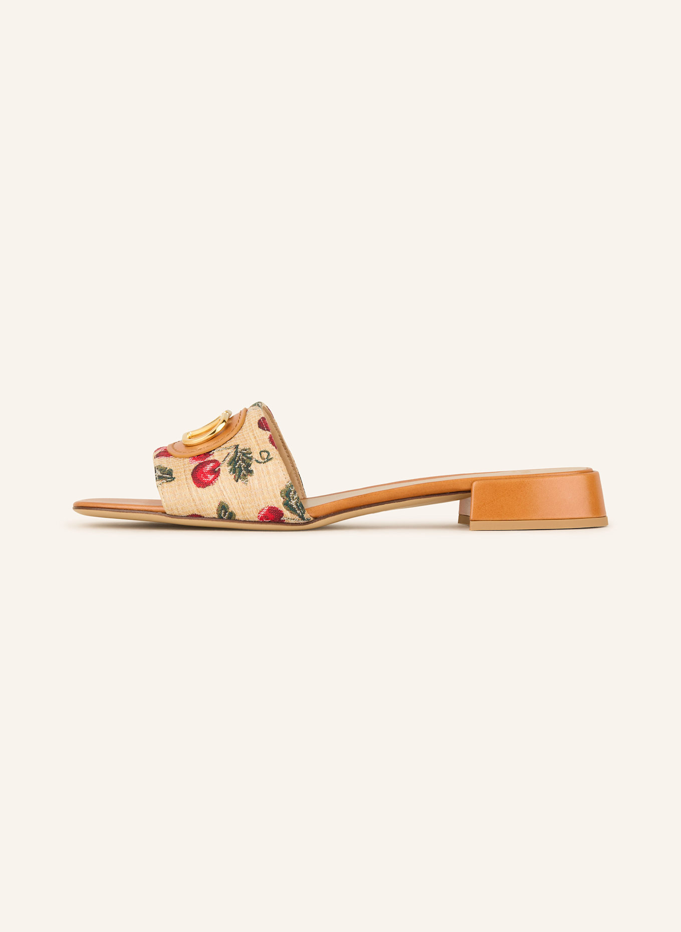 VALENTINO GARAVANI Pantoletten VLOGO SIGNATURE: COGNAC/ BEIGE