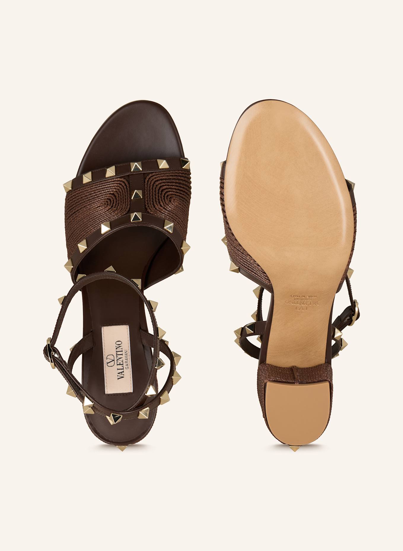 VALENTINO GARAVANI Sandaletten ROCKSTUD: DUNKELBRAUN