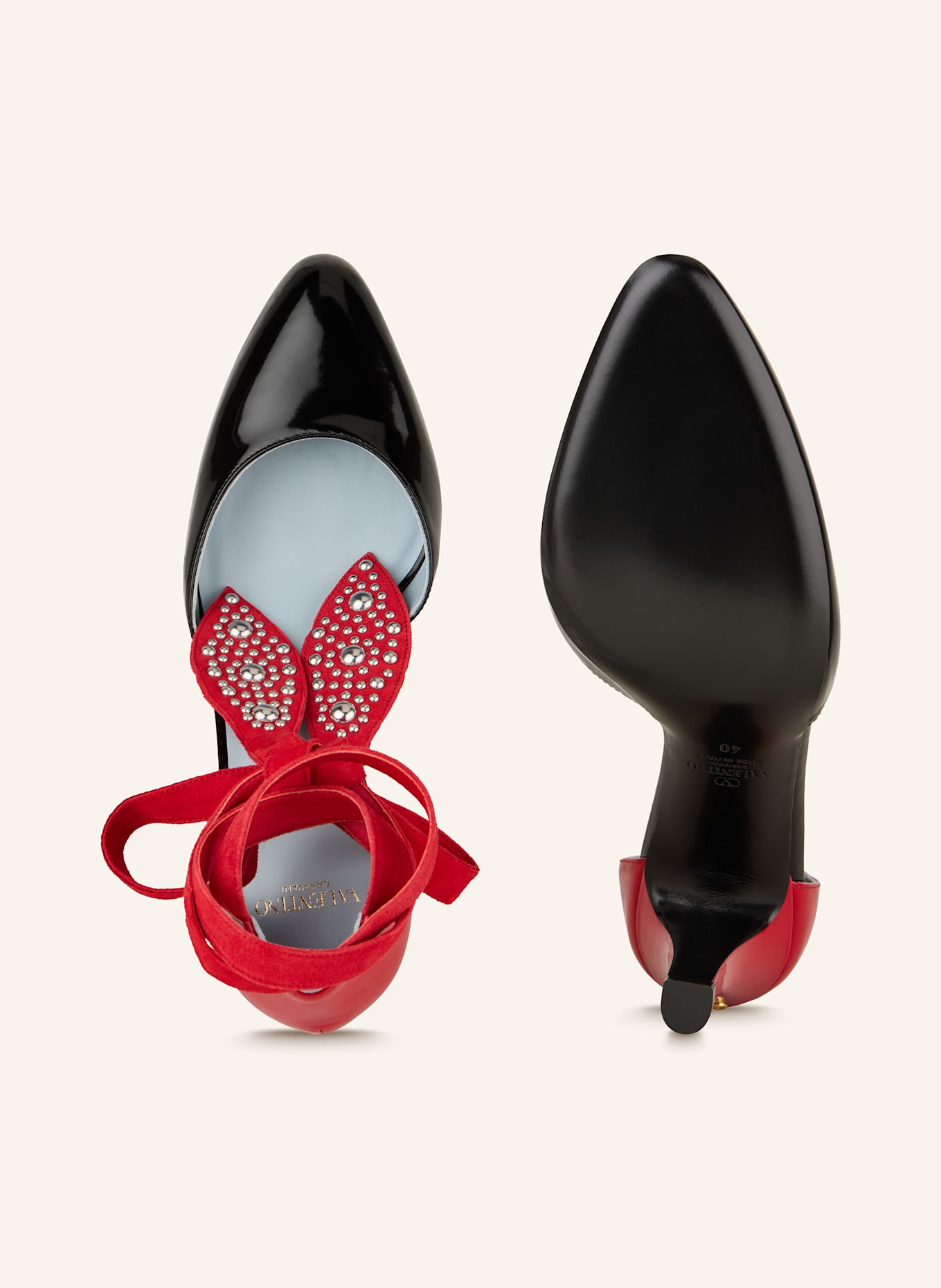 VALENTINO GARAVANI Pumps VG FOLIEFOLIAGE: SCHWARZ / ROT