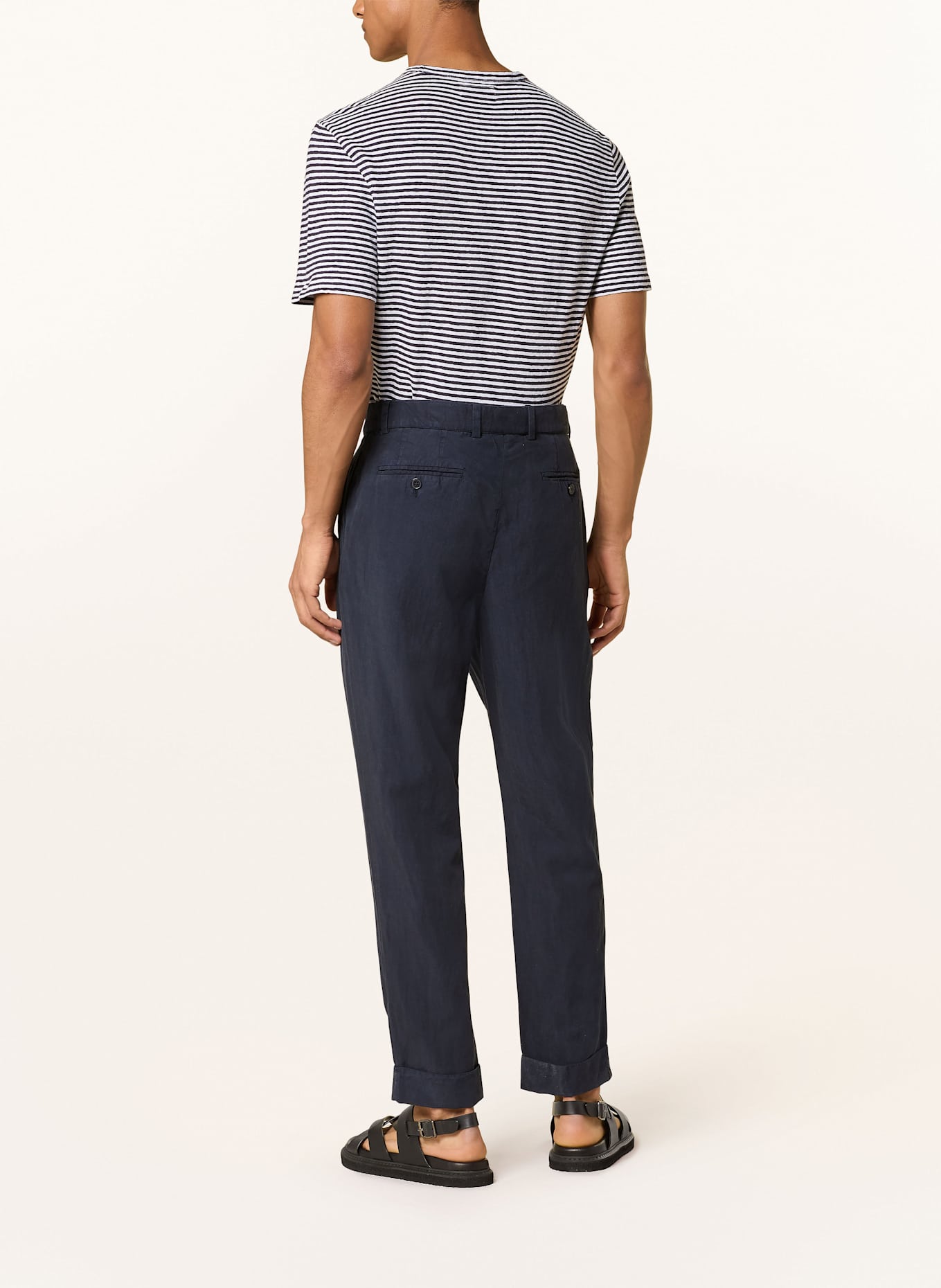 Officine Générale Spodnie garniturowe PIERRE slim fit: GRANATOWY
