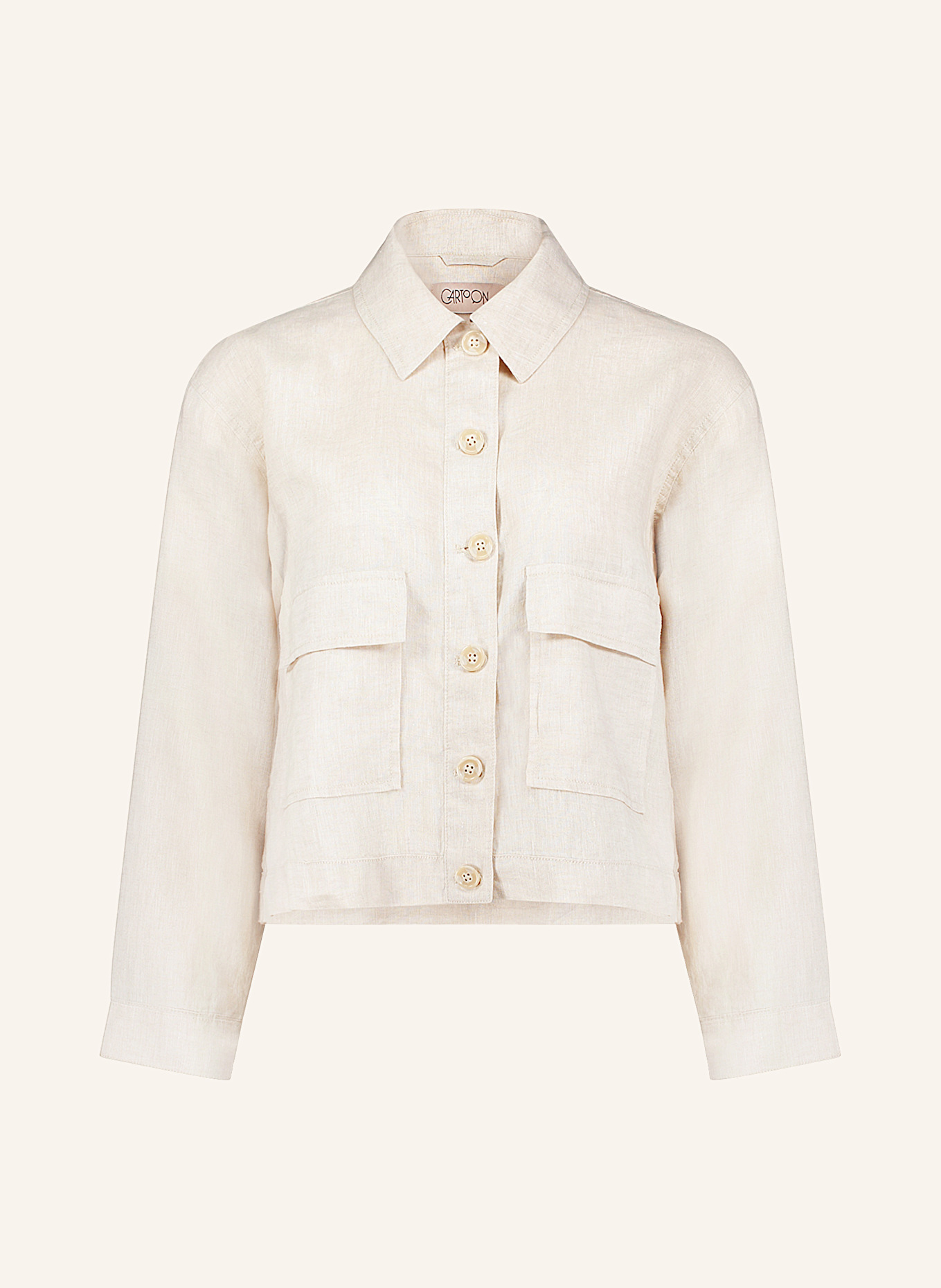 CARTOON Overjacket aus Leinen: CREME