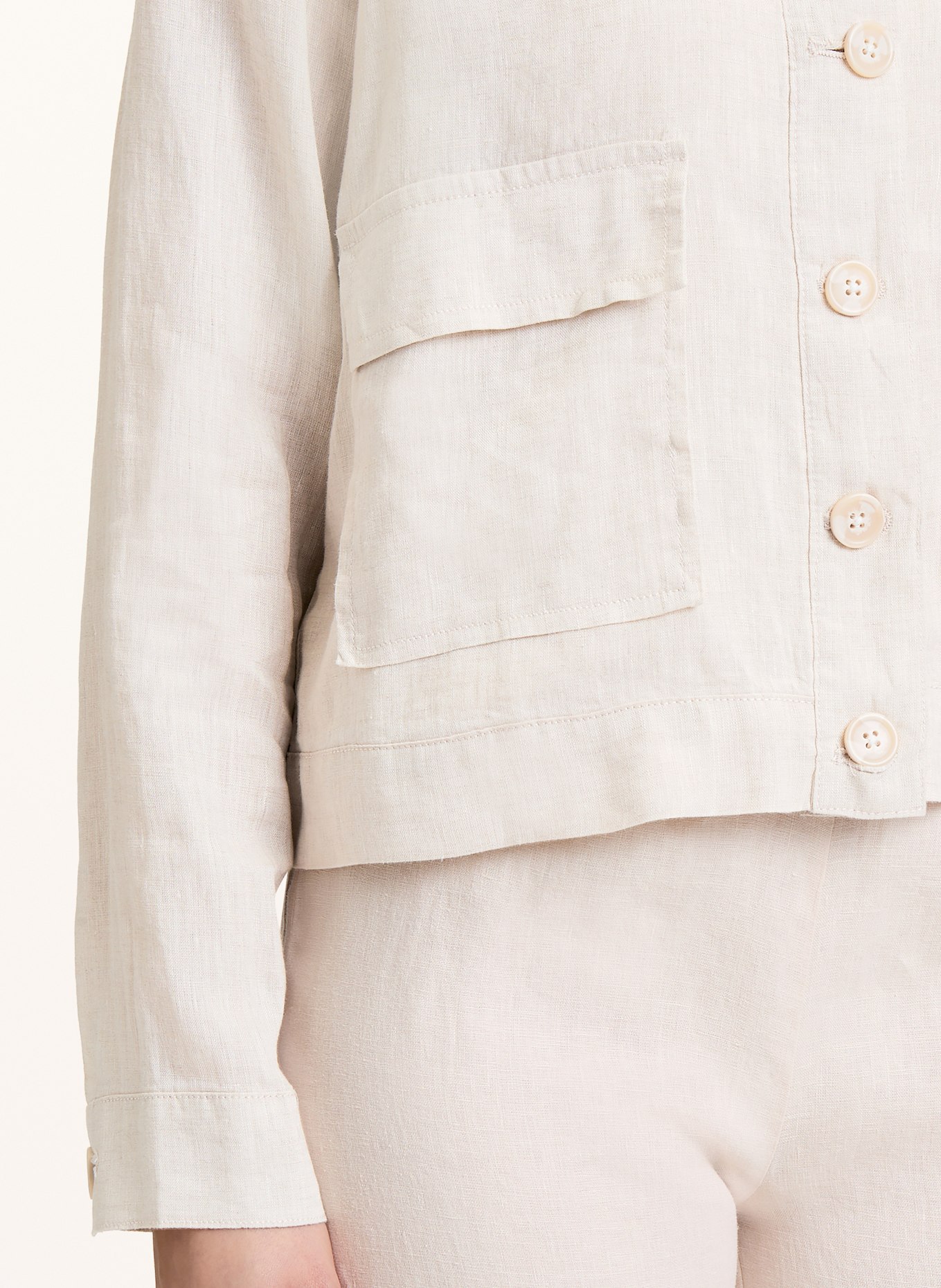 CARTOON Overjacket aus Leinen: CREME