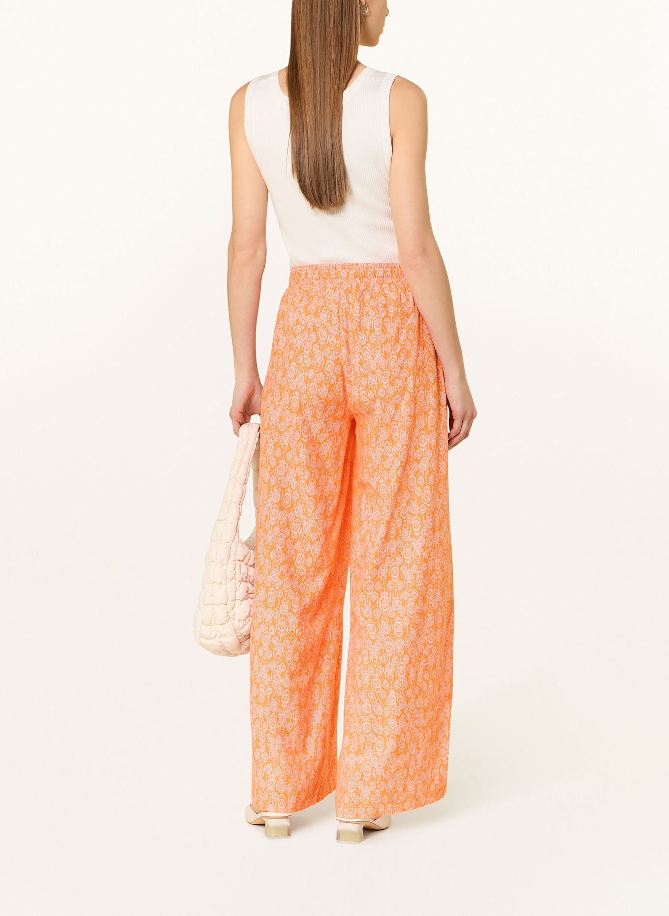 CARTOON Kalhoty se lnem: ORANŽOVÁ / RŮŽOVÁ