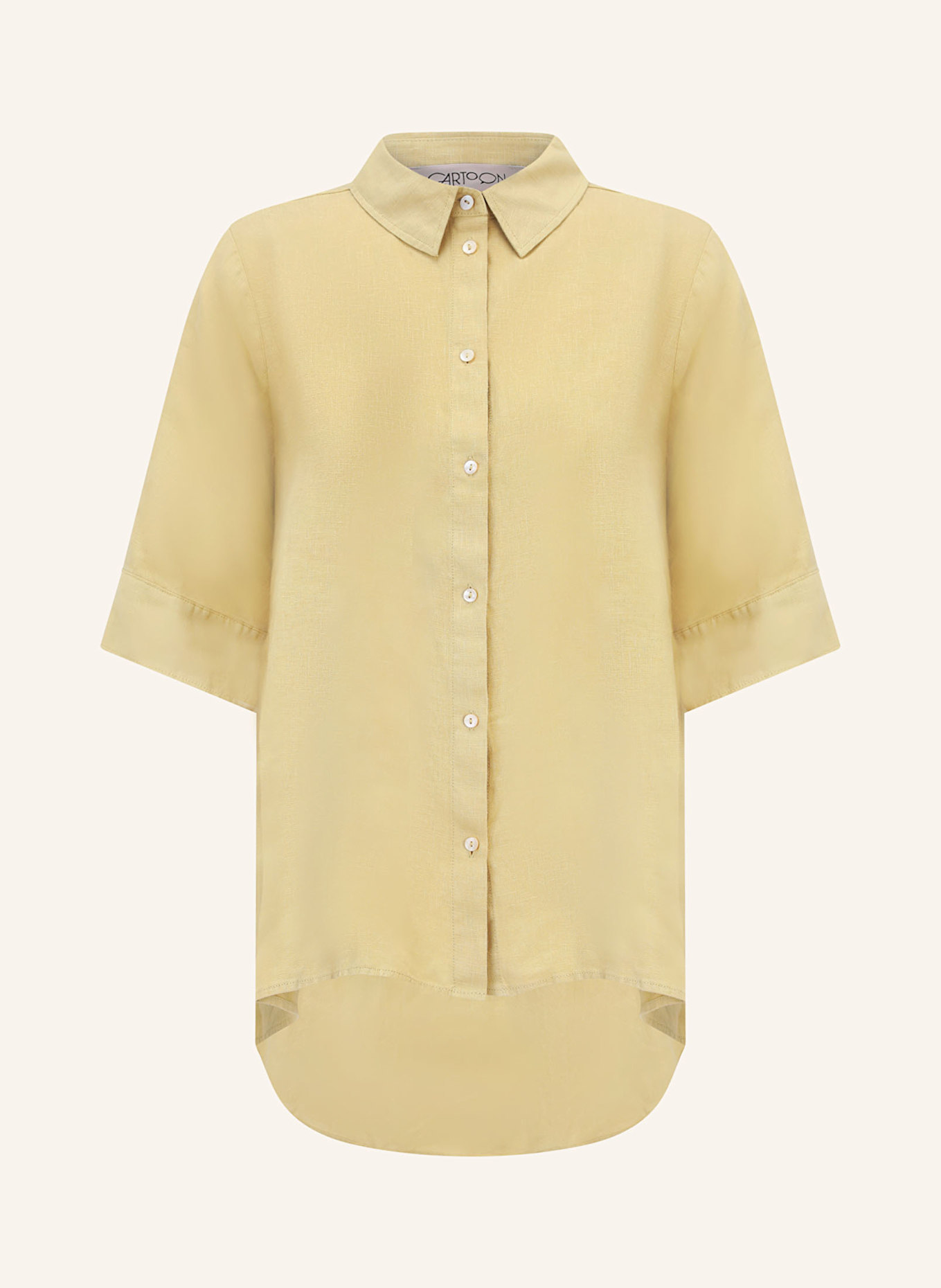 CARTOON Shirt blouse made of linen: LIGHT GREEN