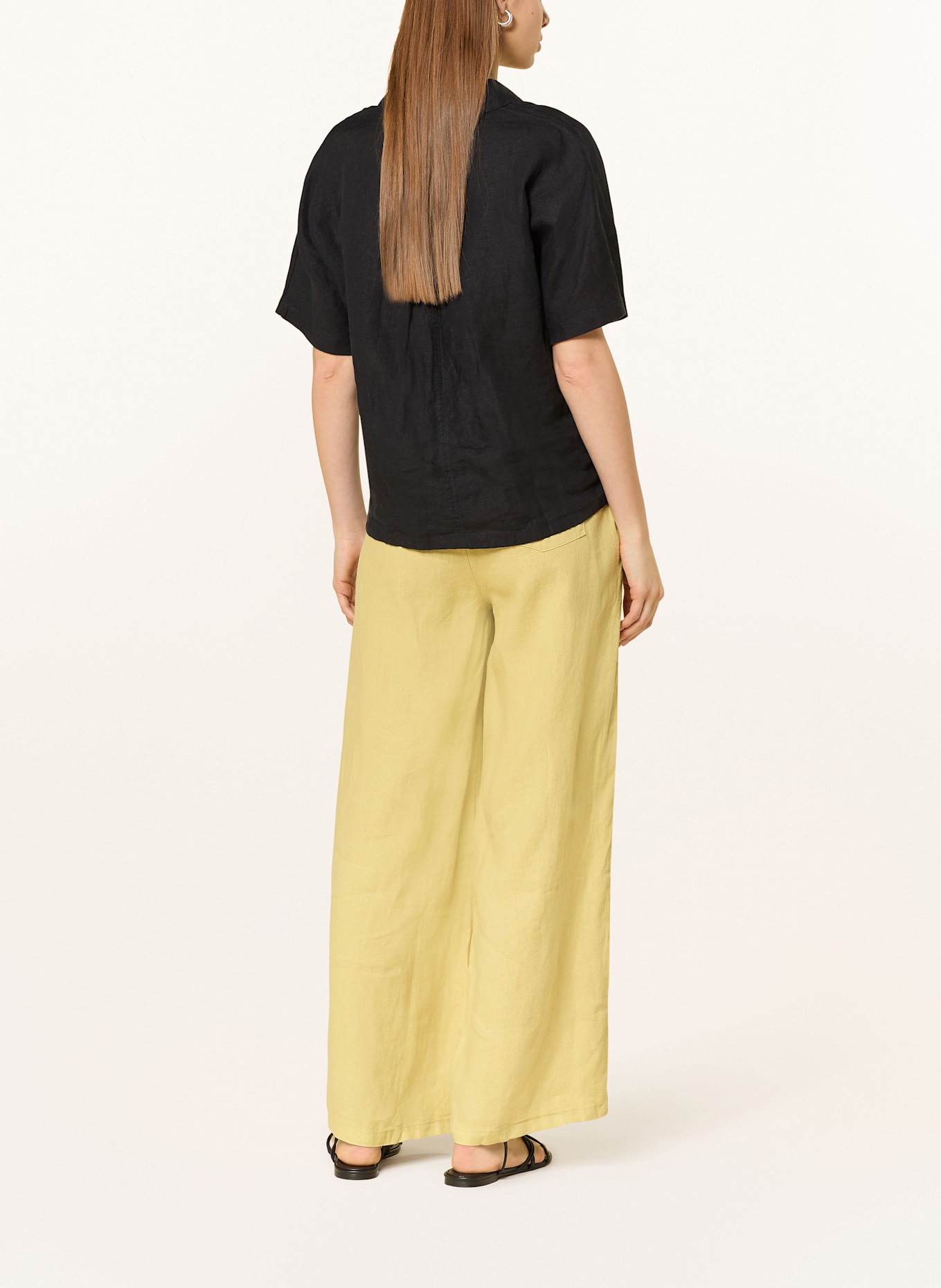 CARTOON Spodnie marlena z lnu: JASNOZIELONY