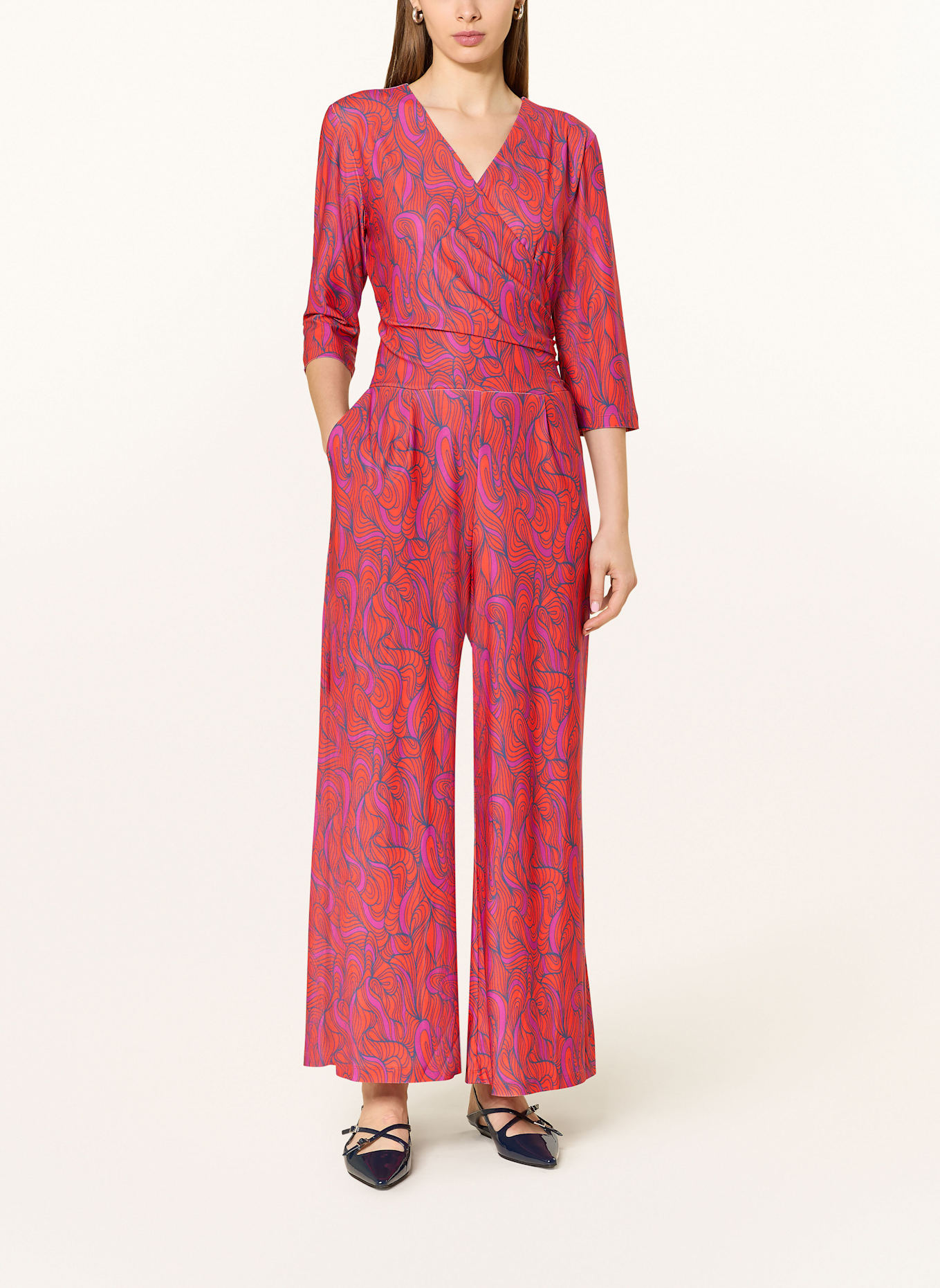 CARTOON Overal s 3/4 rukávem: ORANŽOVÁ / RŮŽOVÁ