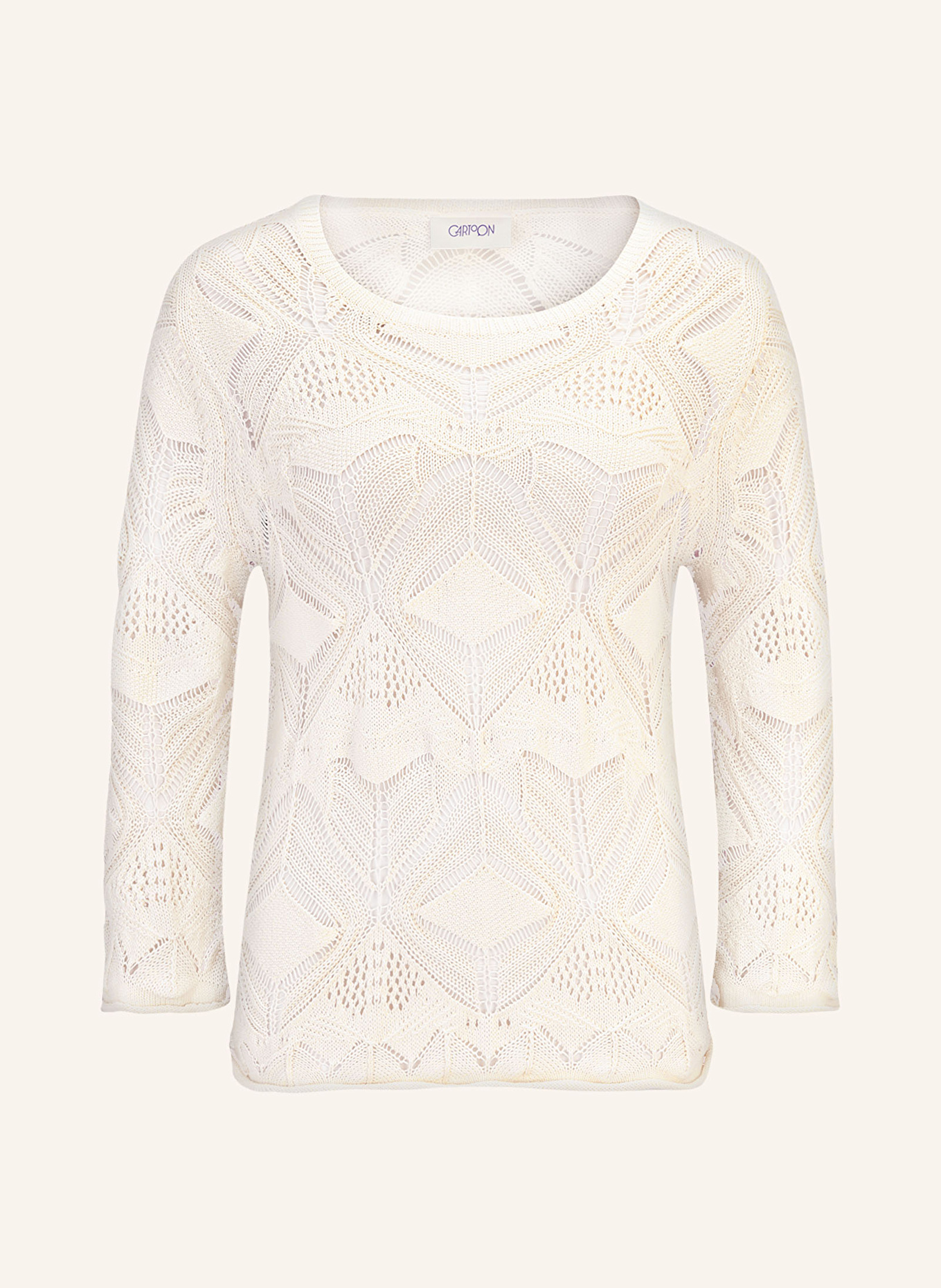 CARTOON Pullover mit 3/4-Arm: ECRU