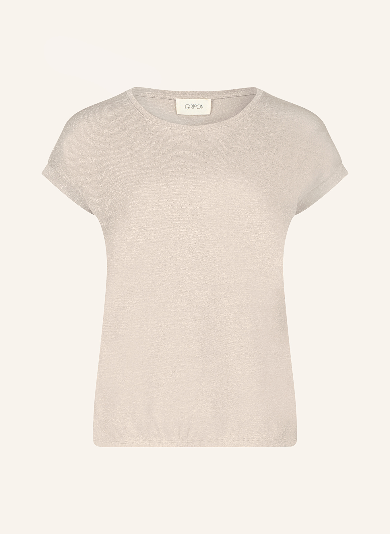 CARTOON T-Shirt mit Glitzergarn: BEIGE