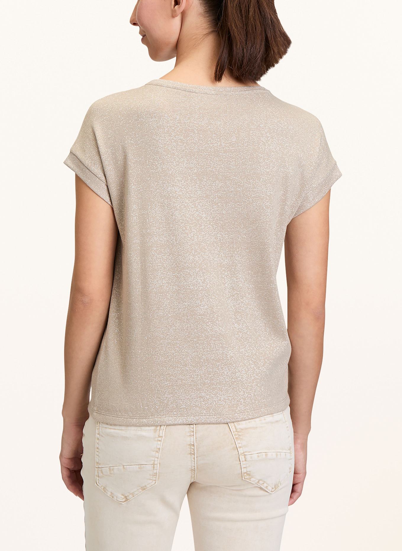 CARTOON T-Shirt mit Glitzergarn: BEIGE
