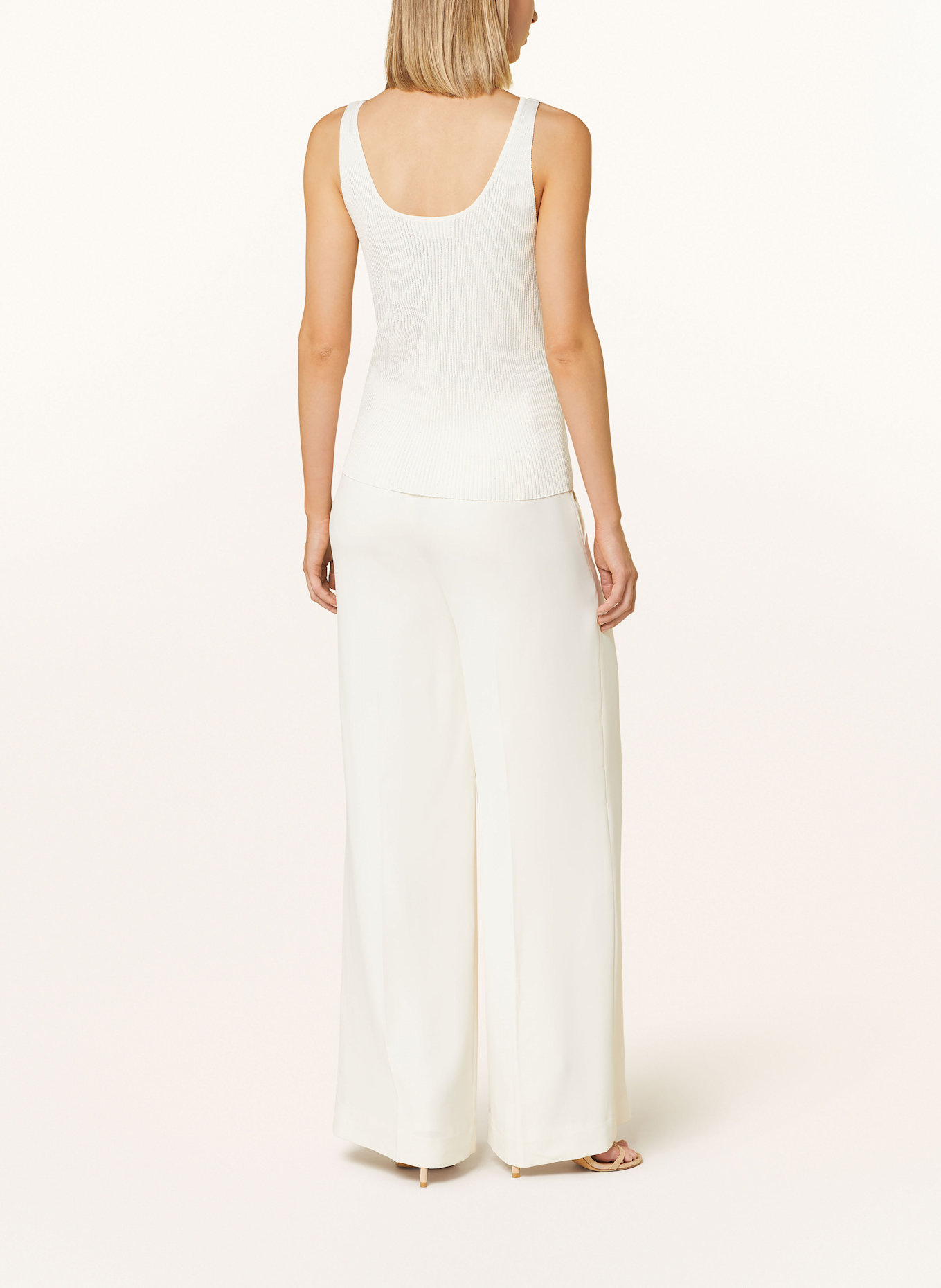 CARTOON Knit top with sequins: ECRU