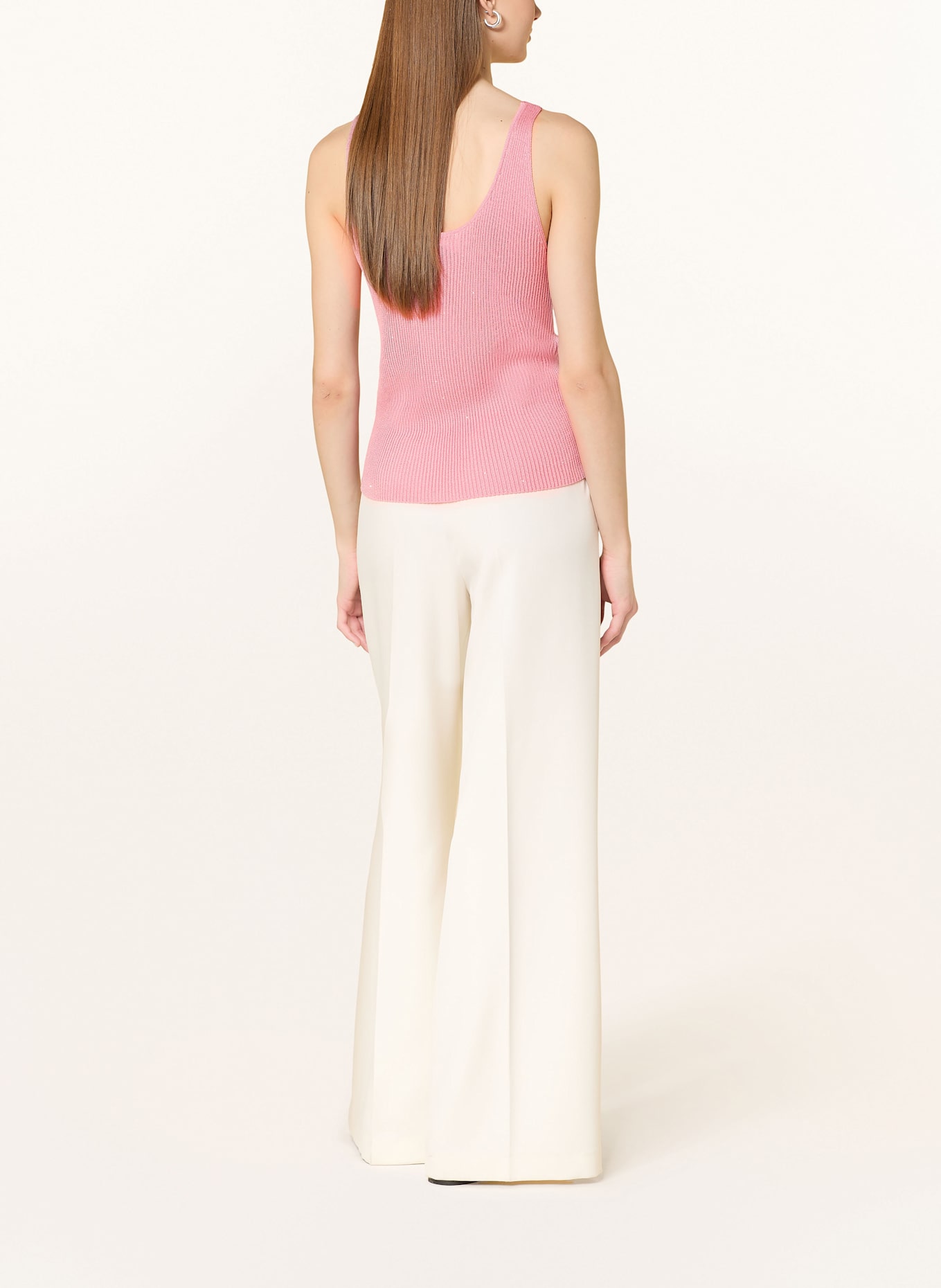 CARTOON Pletený top s flitry: RŮŽOVÁ