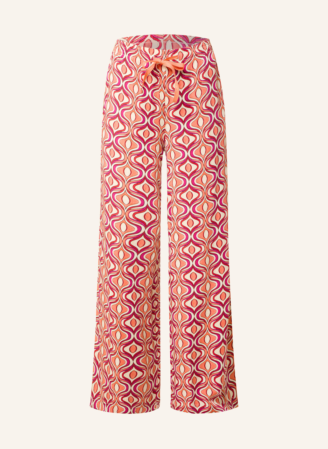CARTOON Wide leg trousers: Light blue cotton Sabine ruffled eyelet dress from