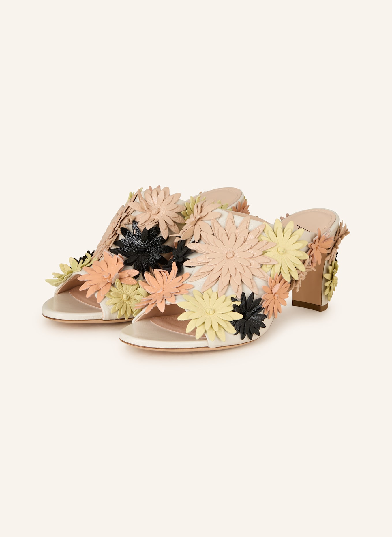 AGL Mules DAISY: CREME/ HELLORANGE/ HELLGELB