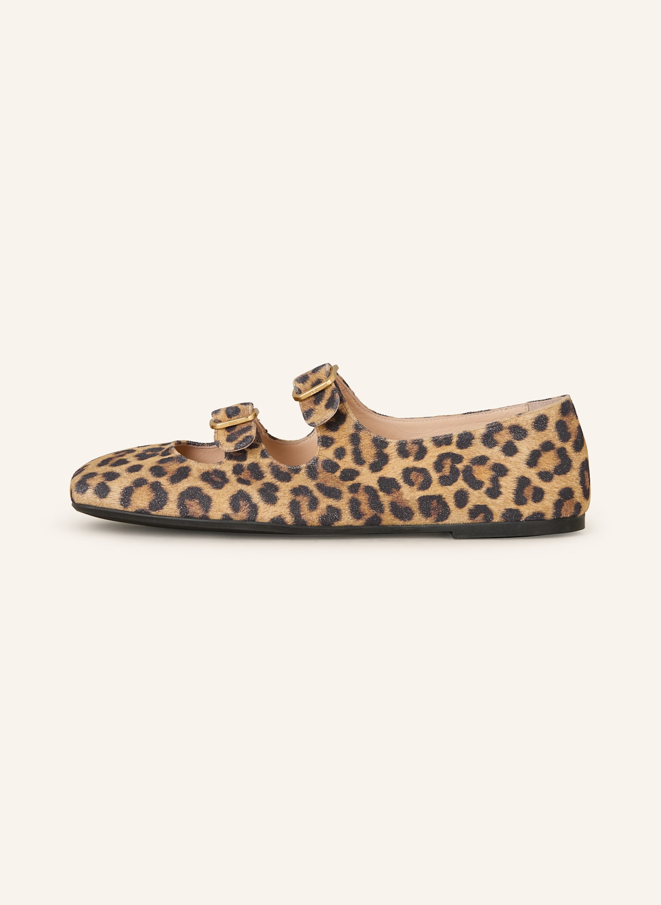 AGL Mary-Jane-Ballerinas CERAMIC: BEIGE/ SCHWARZ