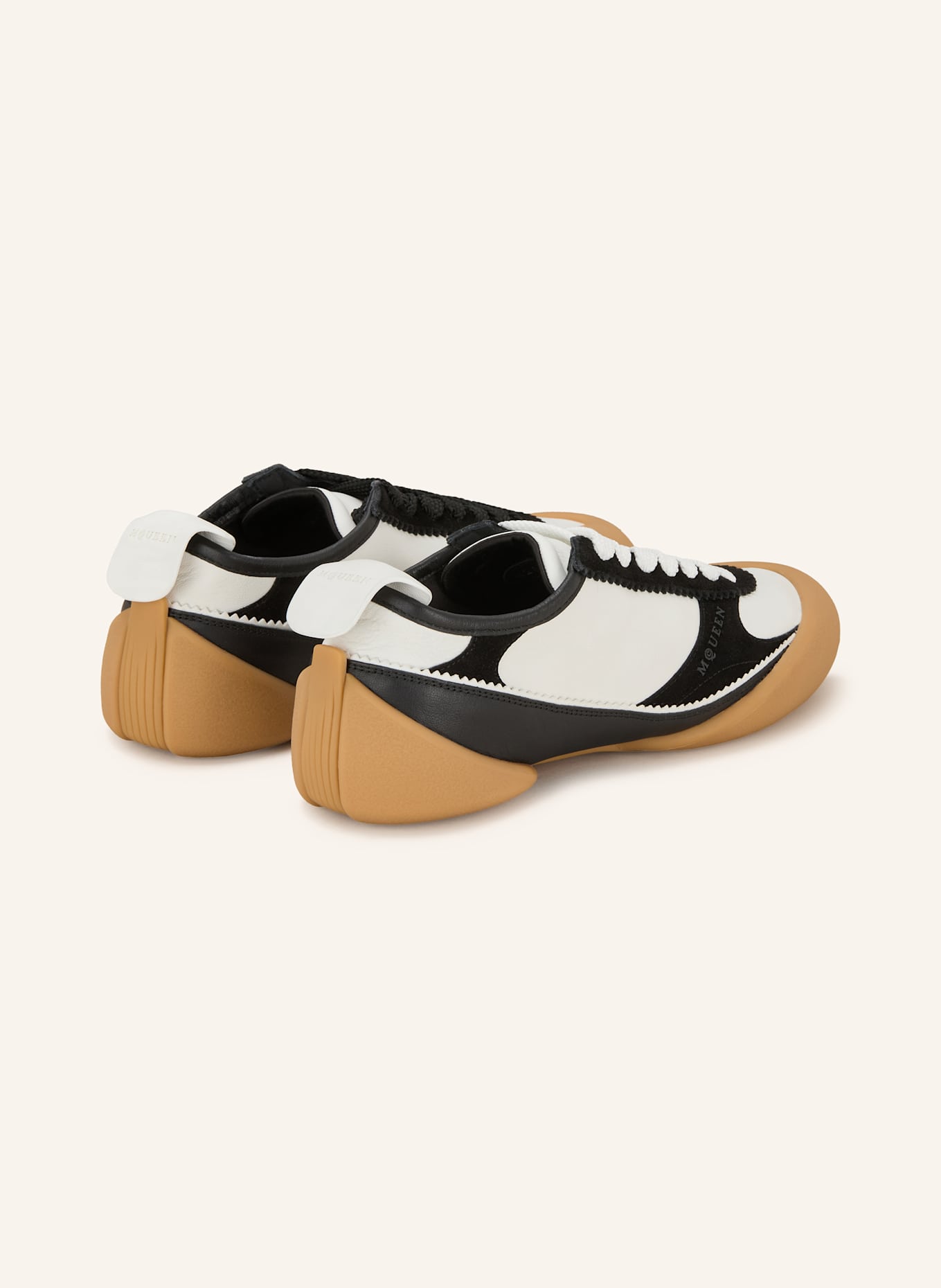 McQUEEN Sneaker FLEXION: WEISS/ SCHWARZ/ CAMEL