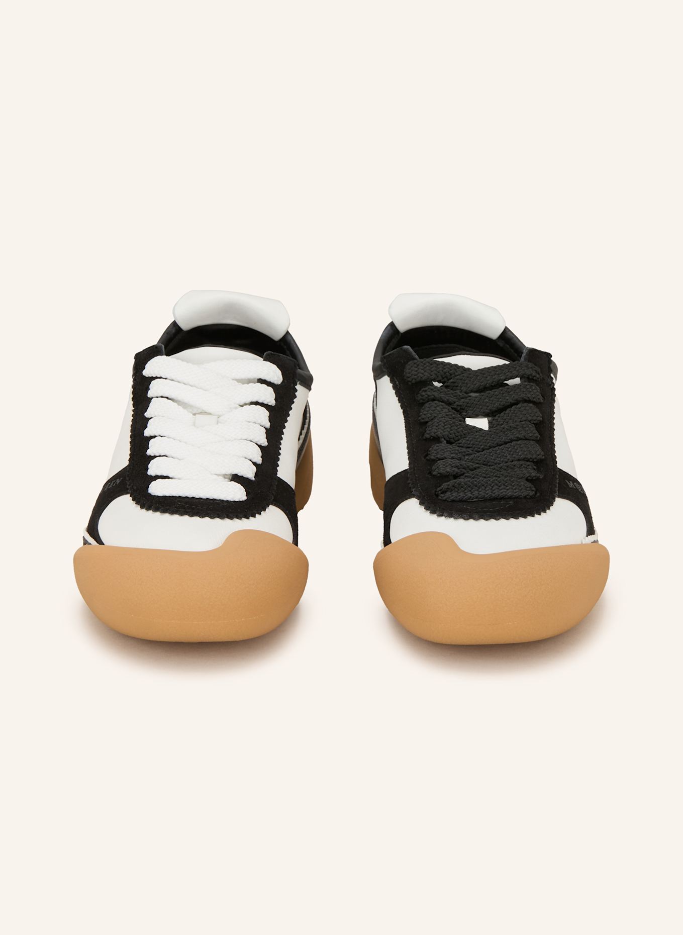 McQUEEN Sneaker FLEXION: WEISS/ SCHWARZ/ CAMEL