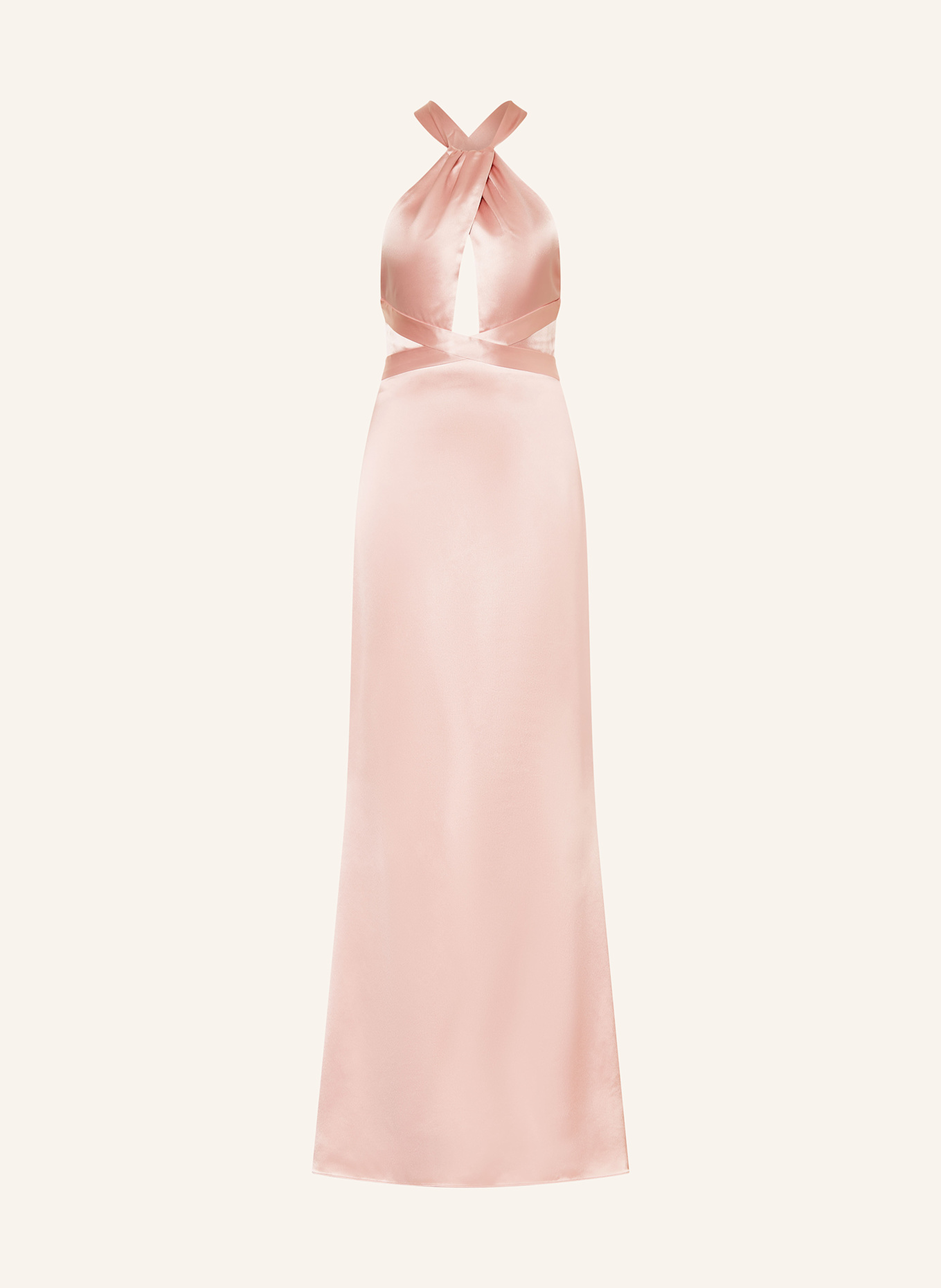 RETROFÊTE Abendkleid MAGNOLIA mit Cut-out aus Satin: ROSÉ