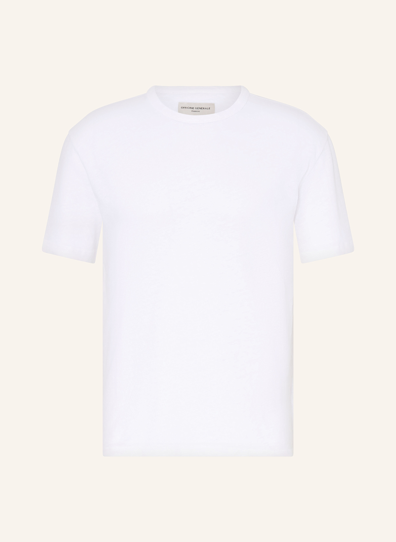 Officine Générale T-shirt with linen in white