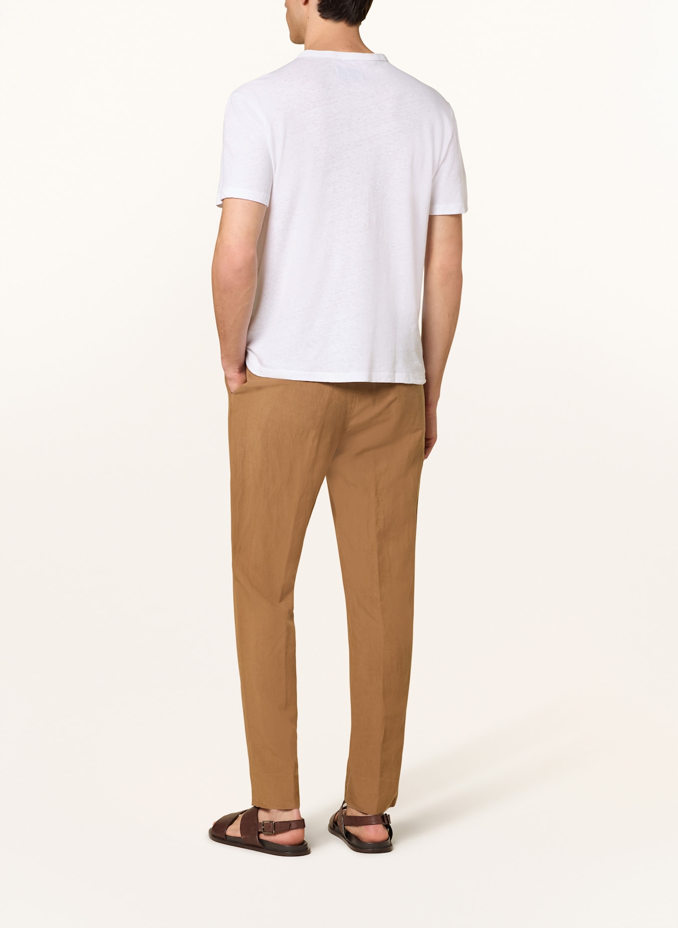 Officine Générale T-Shirt mit Leinen: WEISS