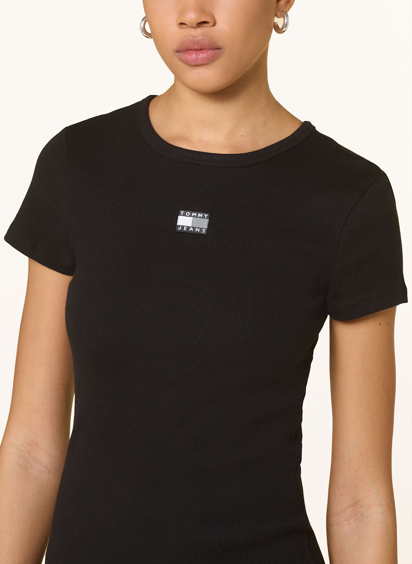 TOMMY JEANS Jerseykleid: SCHWARZ