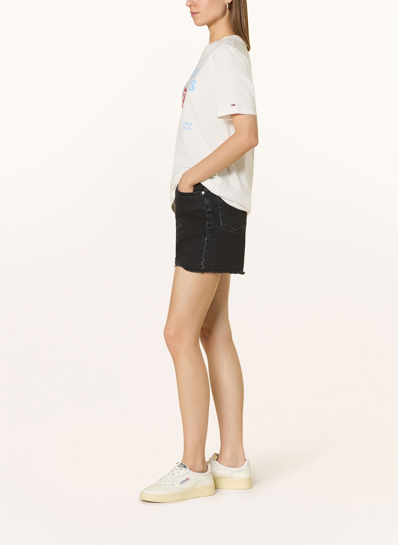 TOMMY JEANS Jeansshorts: 1BZ Denim Washed Black Black