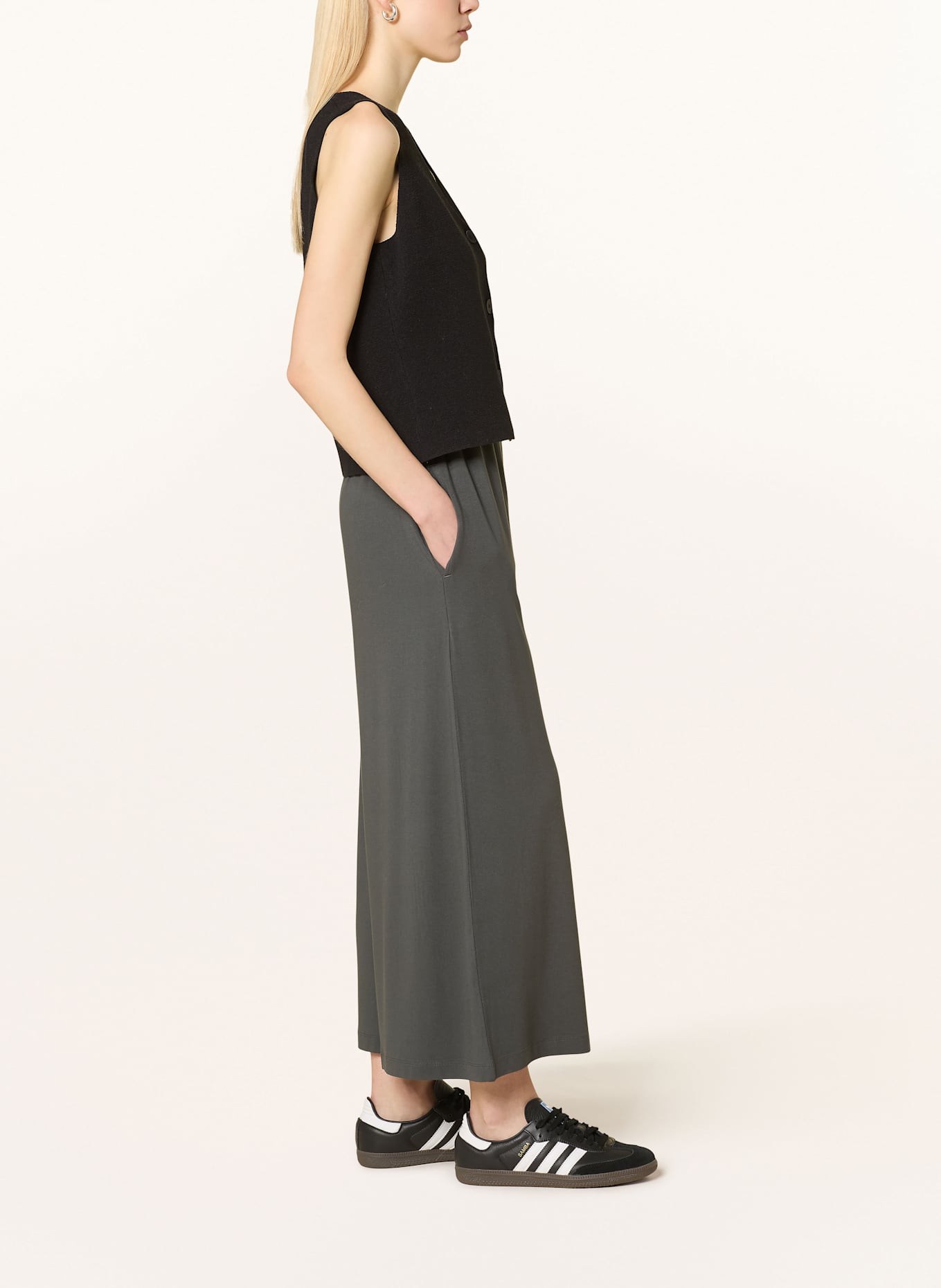 Marc O'Polo DENIM Žerzejové culotte kalhoty: KHAKI