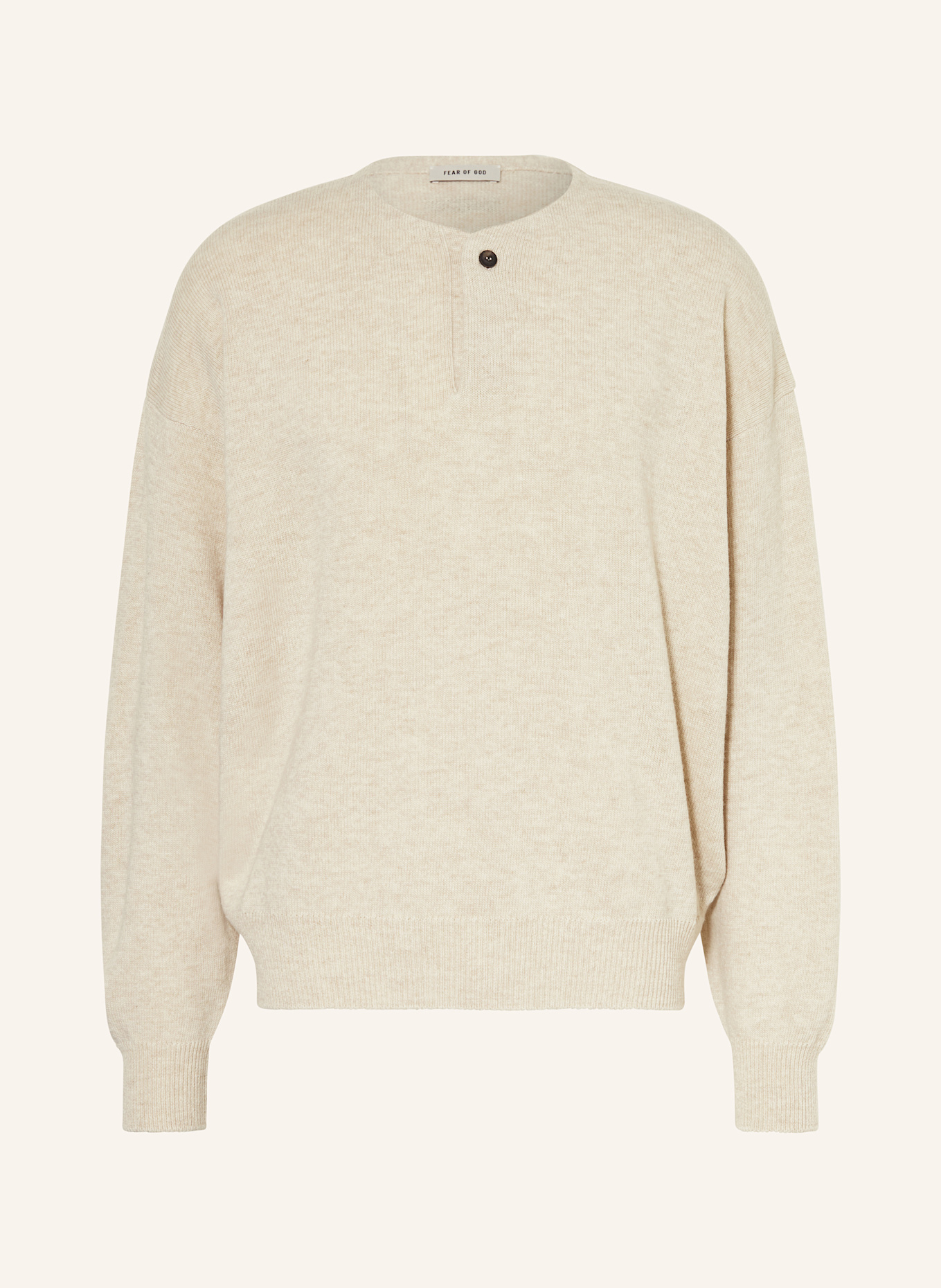 FEAR OF GOD Henley-Shirt: CREME