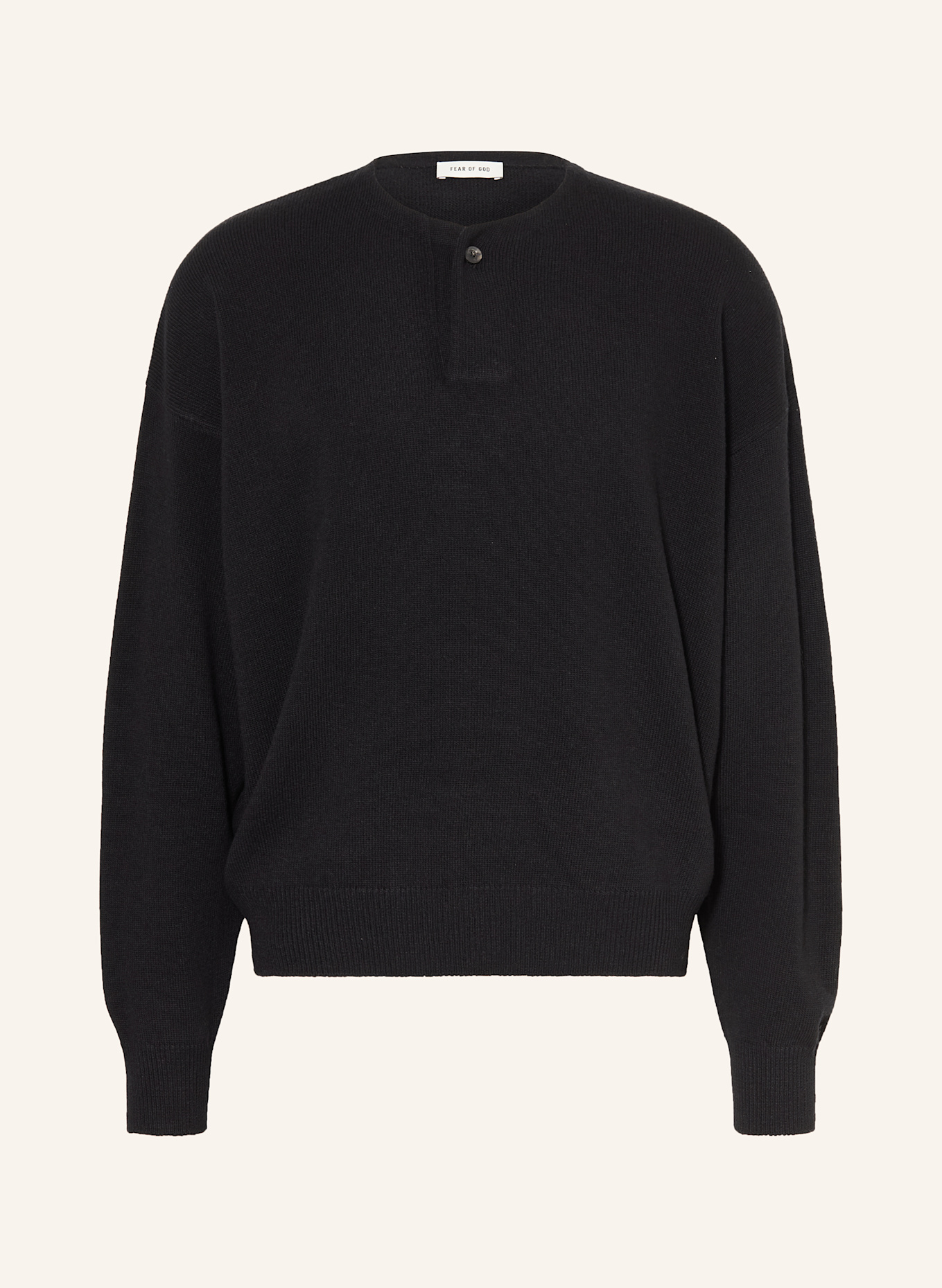 FEAR OF GOD Henley shirt: BLACK