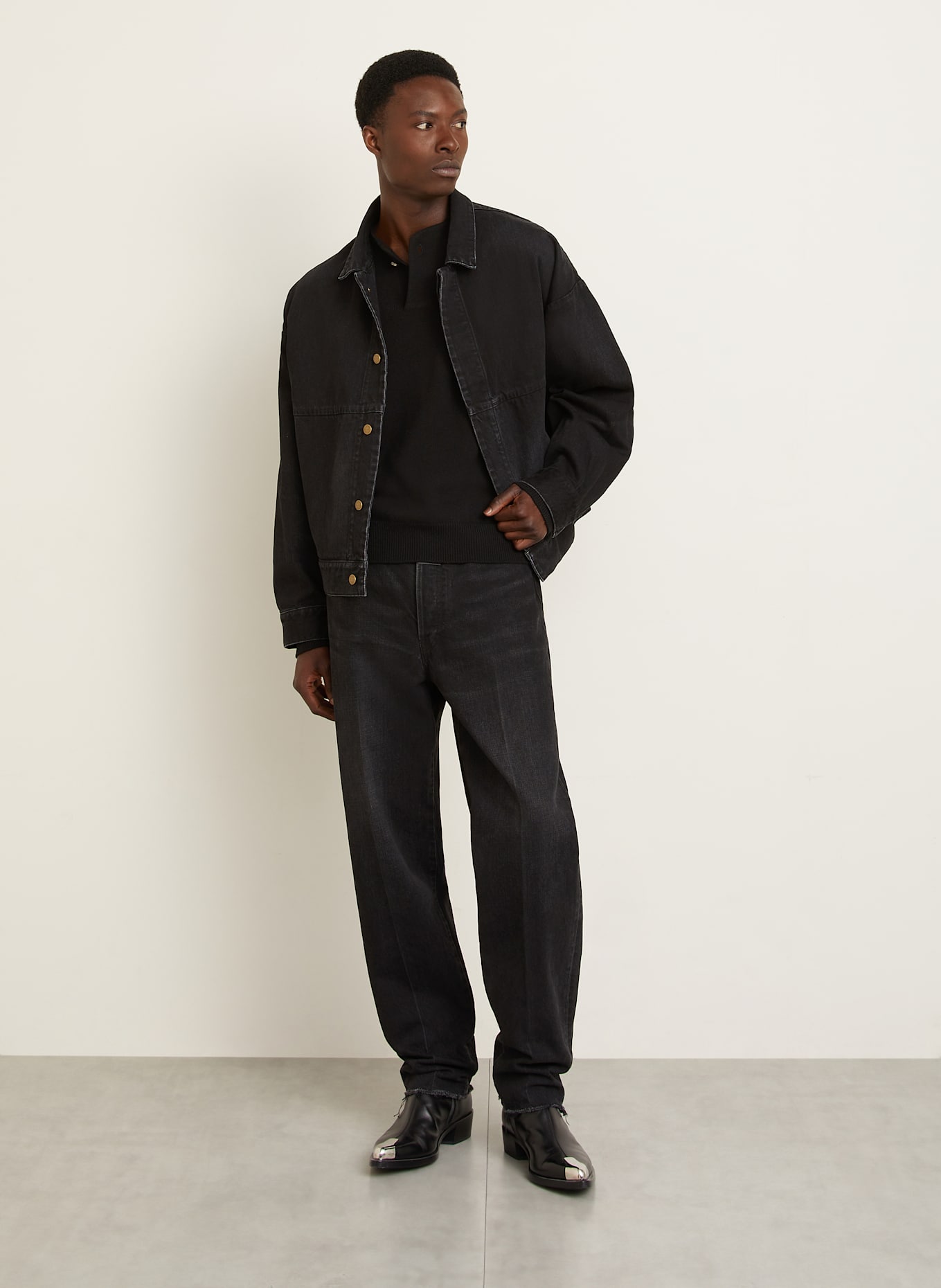 FEAR OF GOD Henley shirt: BLACK