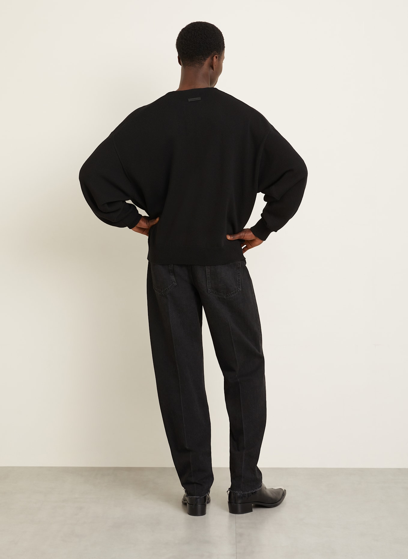 FEAR OF GOD Henley shirt: BLACK
