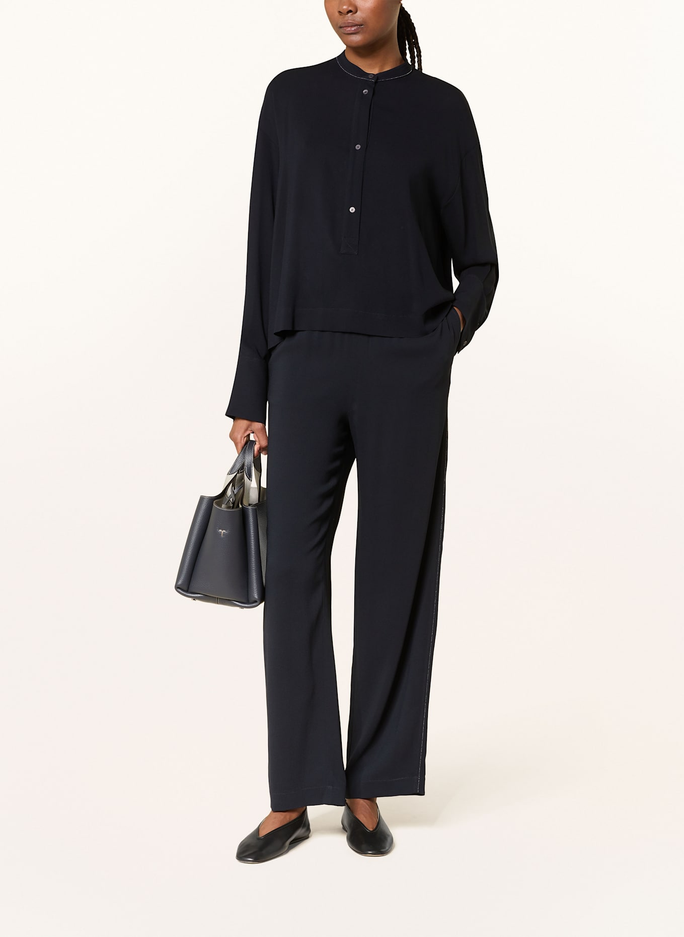 FABIANA FILIPPI chemisier: BLEU FONCÉ